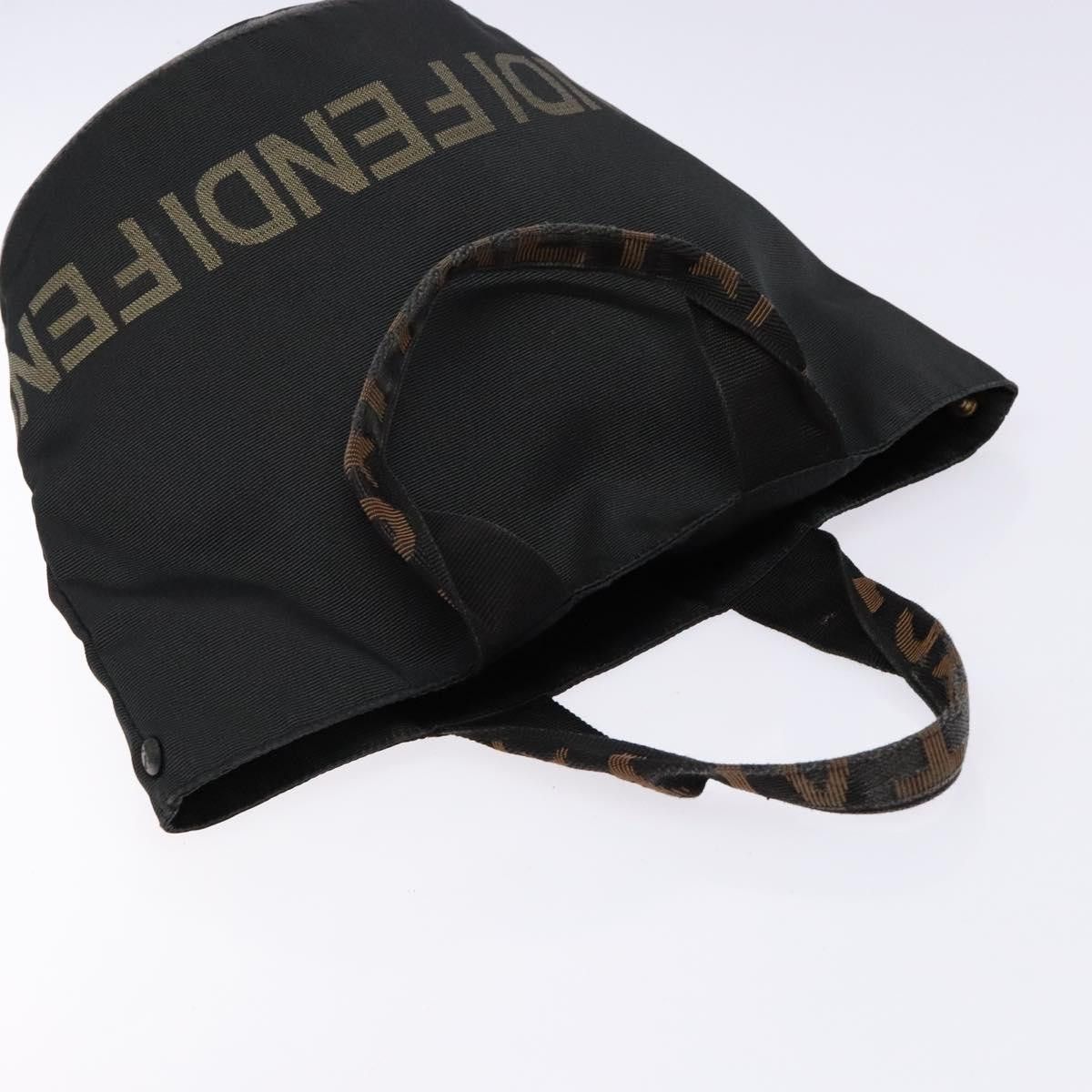Fendi FENDI Hand Bag Canvas Black Brown Gold Size ONE SIZE - 6 Thumbnail