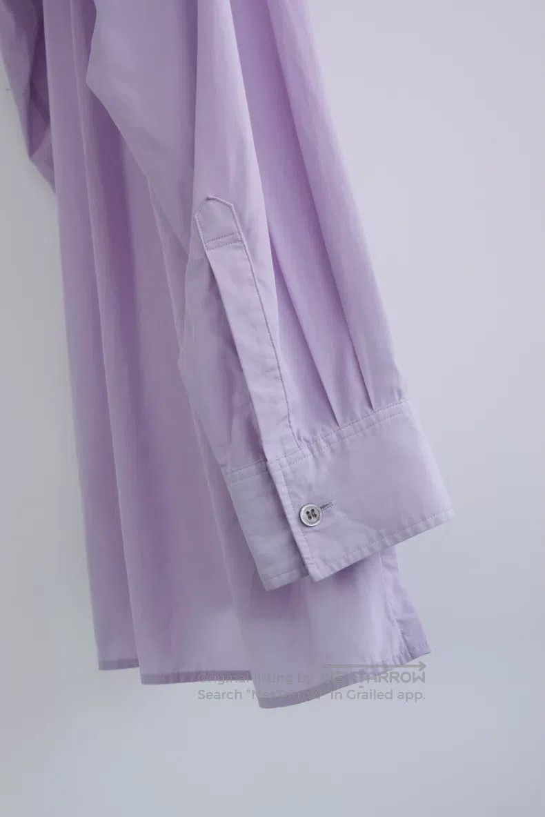 Yohji Yamamoto Yohji Yamamoto Elegant Purple Embroidered Shirt Size US XL / EU 56 / 4 - 5 Thumbnail