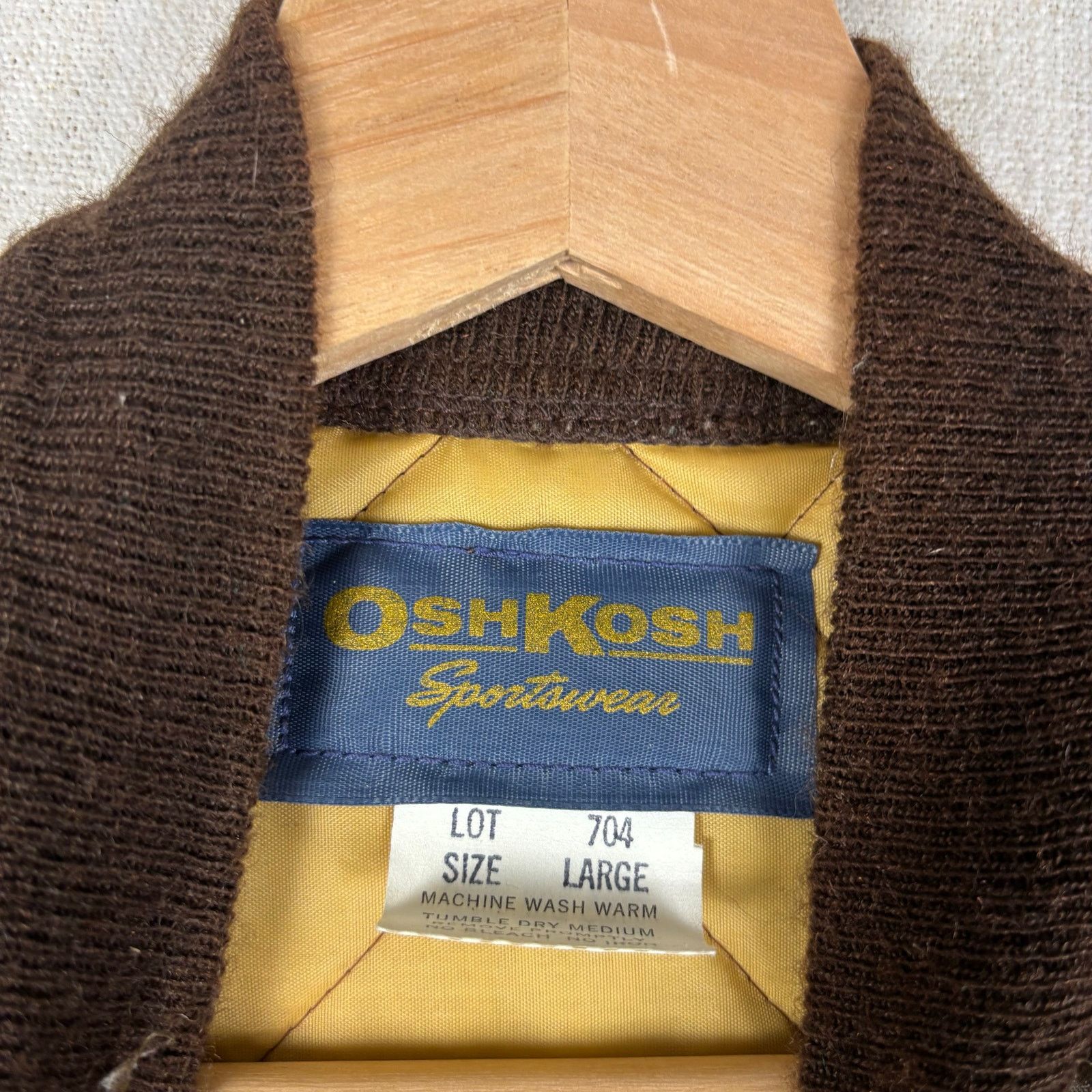 Oshkosh Vintage OshKosh B'Gosh 1960s Large Brown Quilted Jacket Size US L / EU 52-54 / 3 - 3 Thumbnail