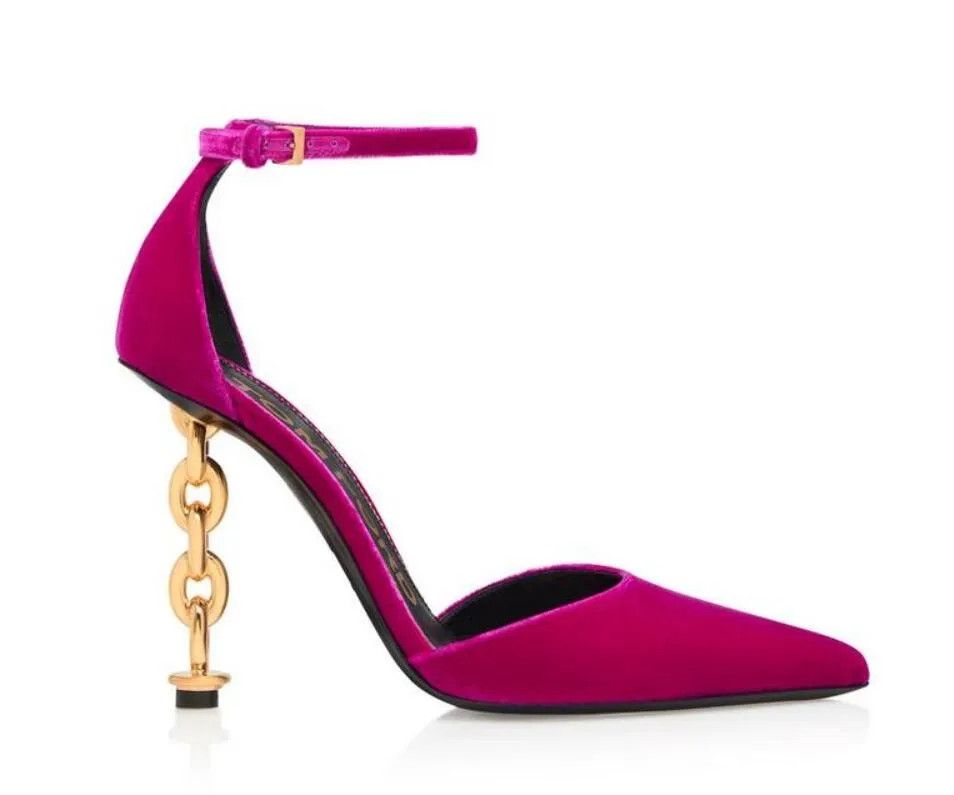 Tom Ford o1loc1c0325 W3101T Chain D'Orsay Pumps in Fuchsia Size US 9 / IT 39 - 1 Thumbnail