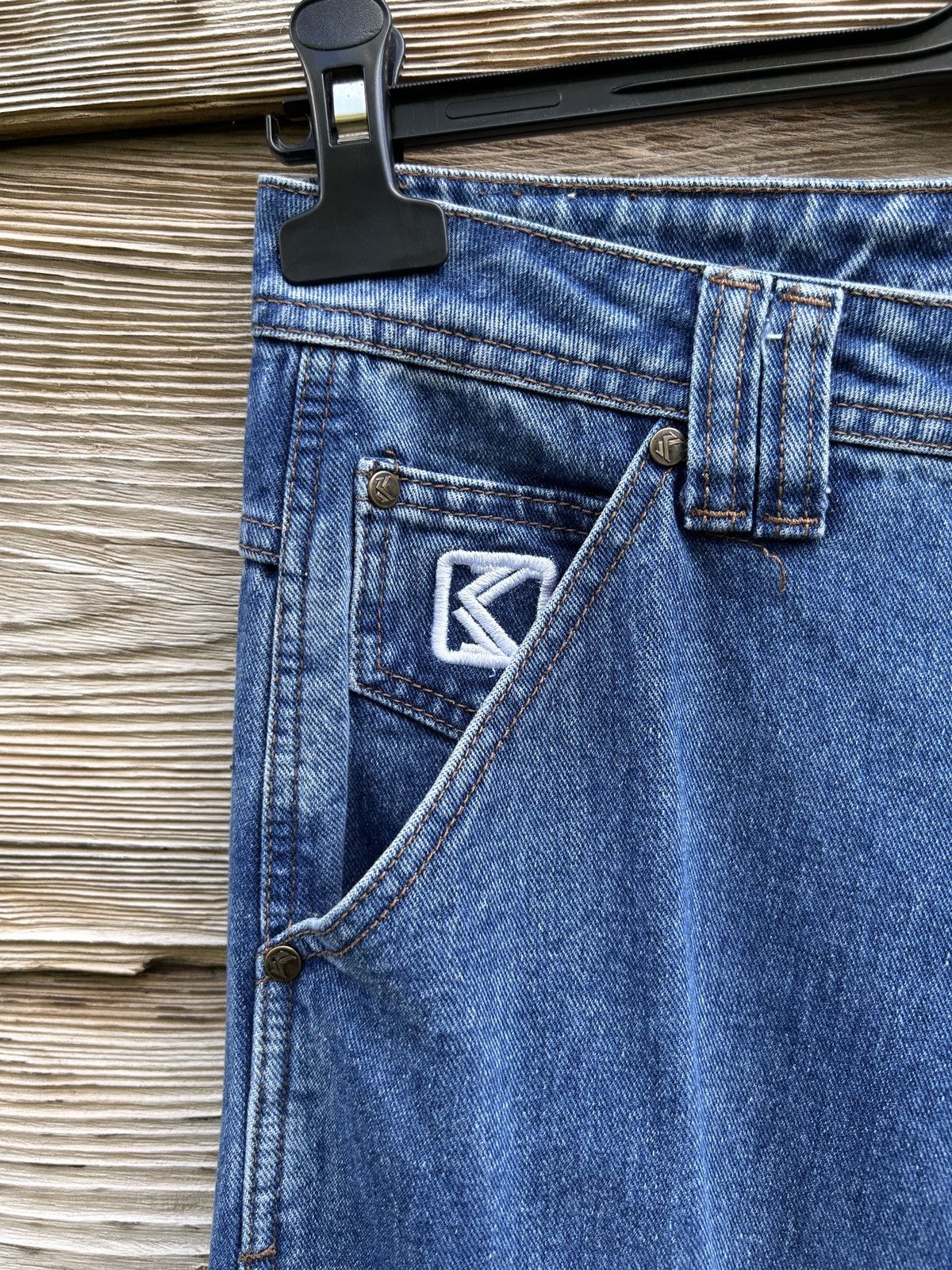 Karl Kani Vintage Karl Kani Embroidery Denim Rap Cargo Pants Jeans Size US 32 / EU 48 - 2 Thumbnail