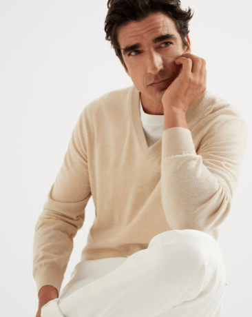 Brunello Cucinelli Cashmere Sweater in Light Beige Size US L / EU 52-54 / 3 - 3 Thumbnail