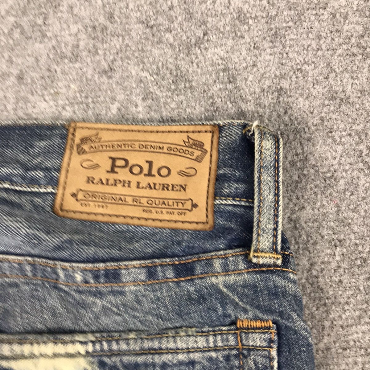 Japanese Brand × Polo Ralph Lauren POLO RALPH LAUREN PATCHWORK DISTRESSED DENIM PANTS Size US 31 - 15 Thumbnail