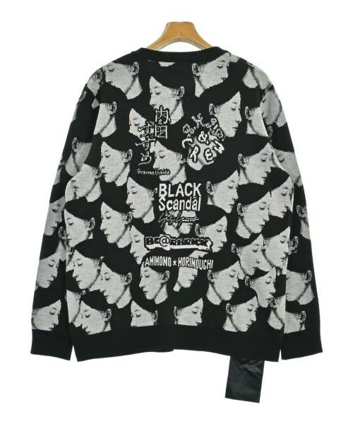 Yohji Yamamoto BLACK scandal yohji yamamoto acrylic black x grey knit Size US XL / EU 56 / 4 - 2 Thumbnail