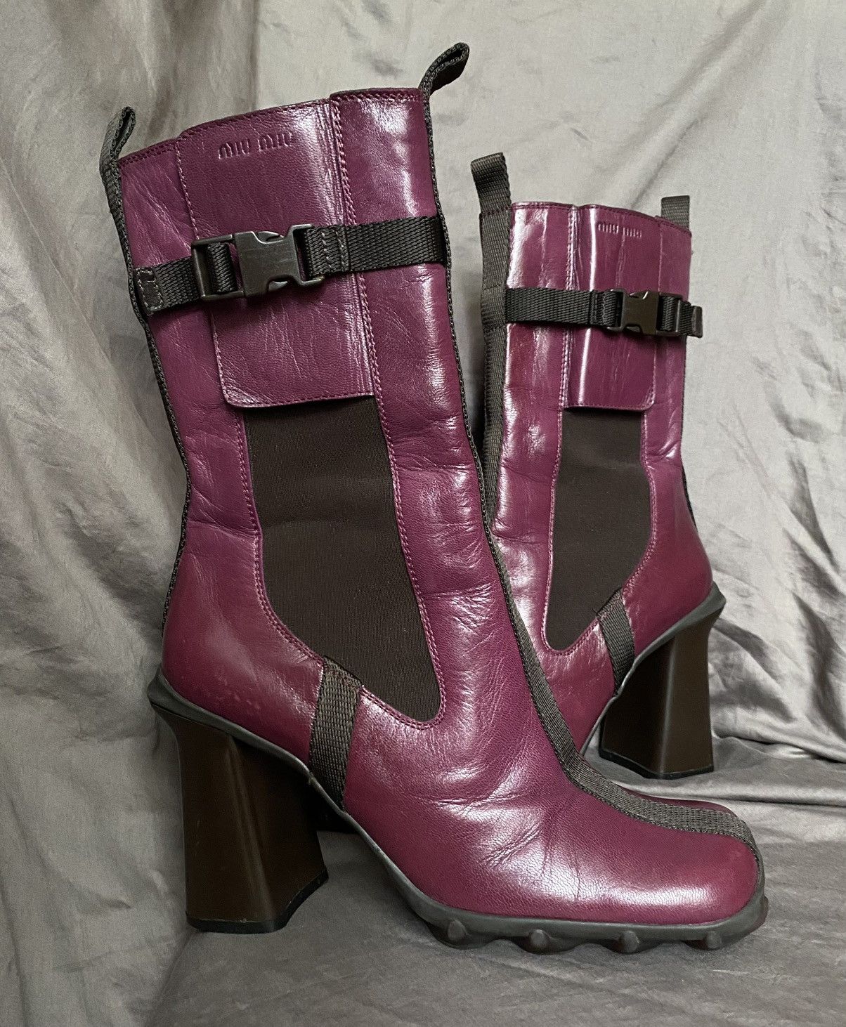 Miu Miu Miu Miu vintage 90s bubble sole boots | Grailed