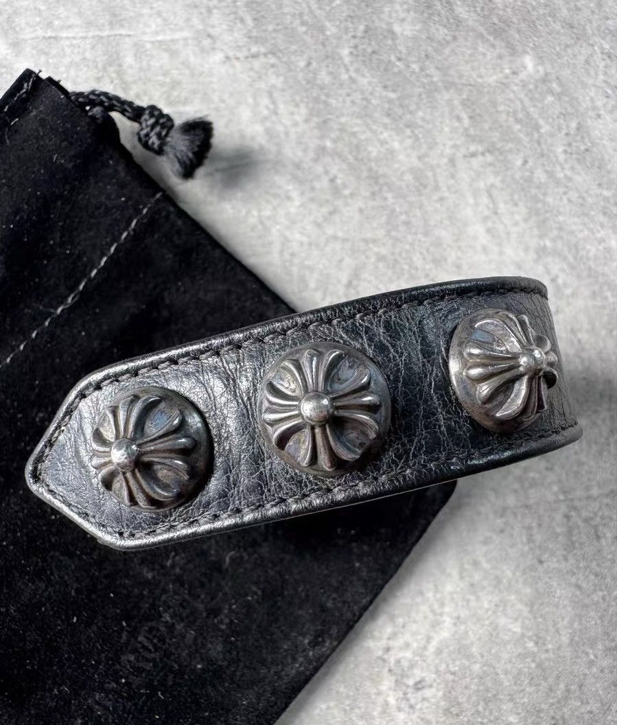 Chrome Hearts Chrome Hearts Cross Silver Buckle Leather Bracelet Size ONE SIZE - 2 Thumbnail