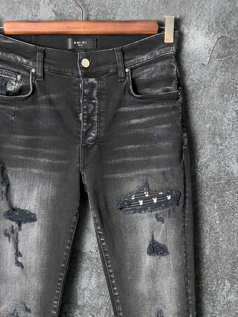 Amiri Amiri Black Gray Ripped Denim Pants Size US 30 / EU 46 - 3 Thumbnail