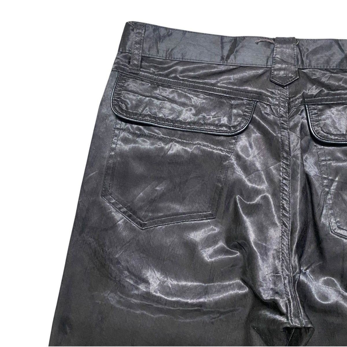 Japanese Brand M.F EDITORIAL Black Snakeskin Wide Leg Pant Size US 31 - 10 Thumbnail