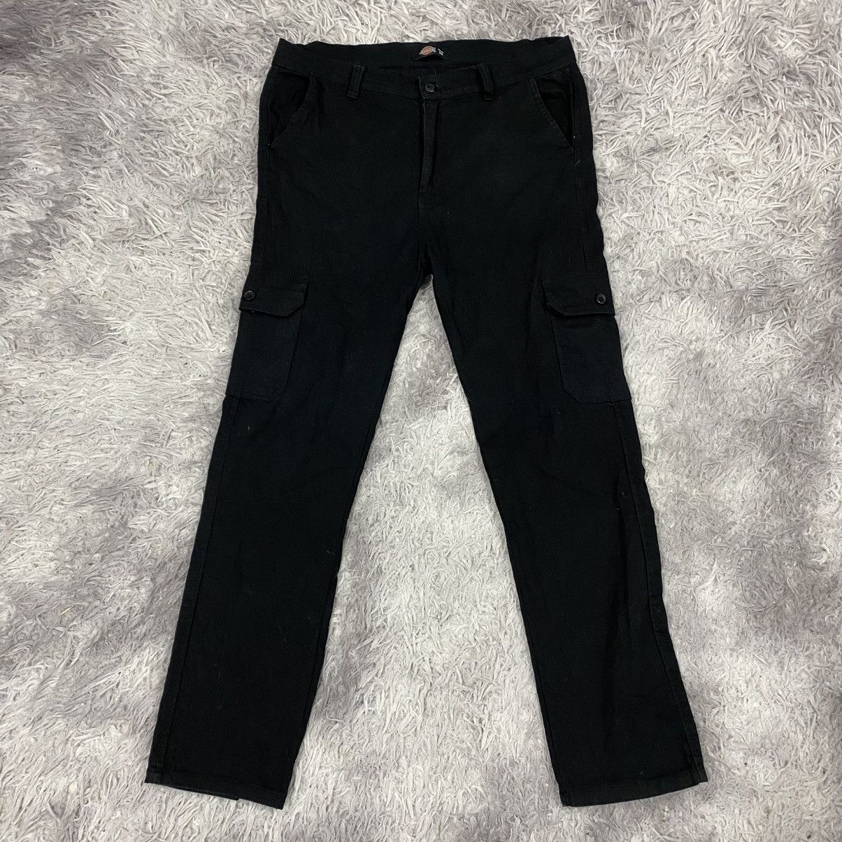 Dickies × Vintage Dickies black cargo pocket pant stretch Size US 34 / EU 50 - 1 Thumbnail