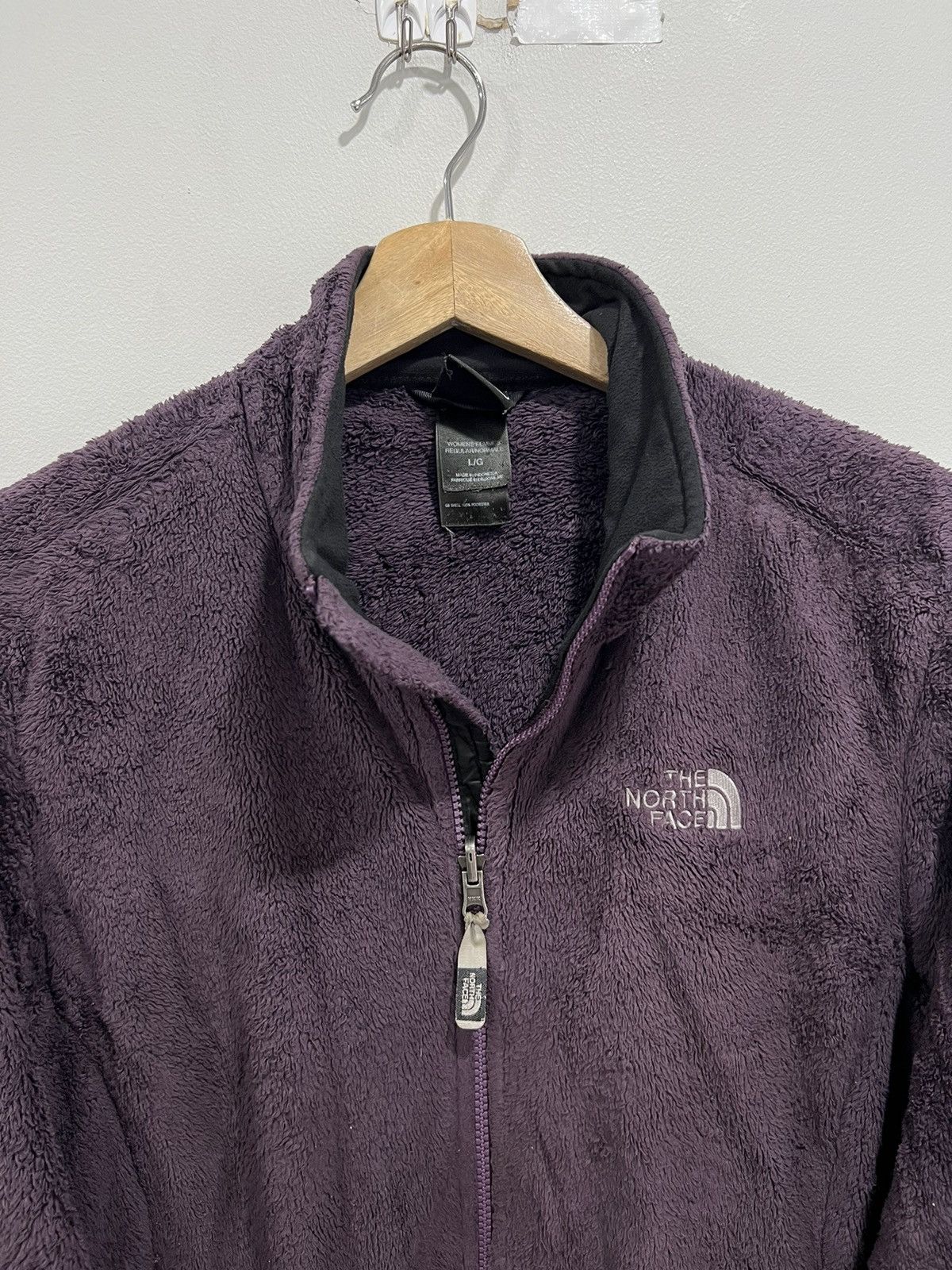 Vintage Womens North Face Fleece Sweater zip up Size L / US 10 / IT 46 - 2 Thumbnail