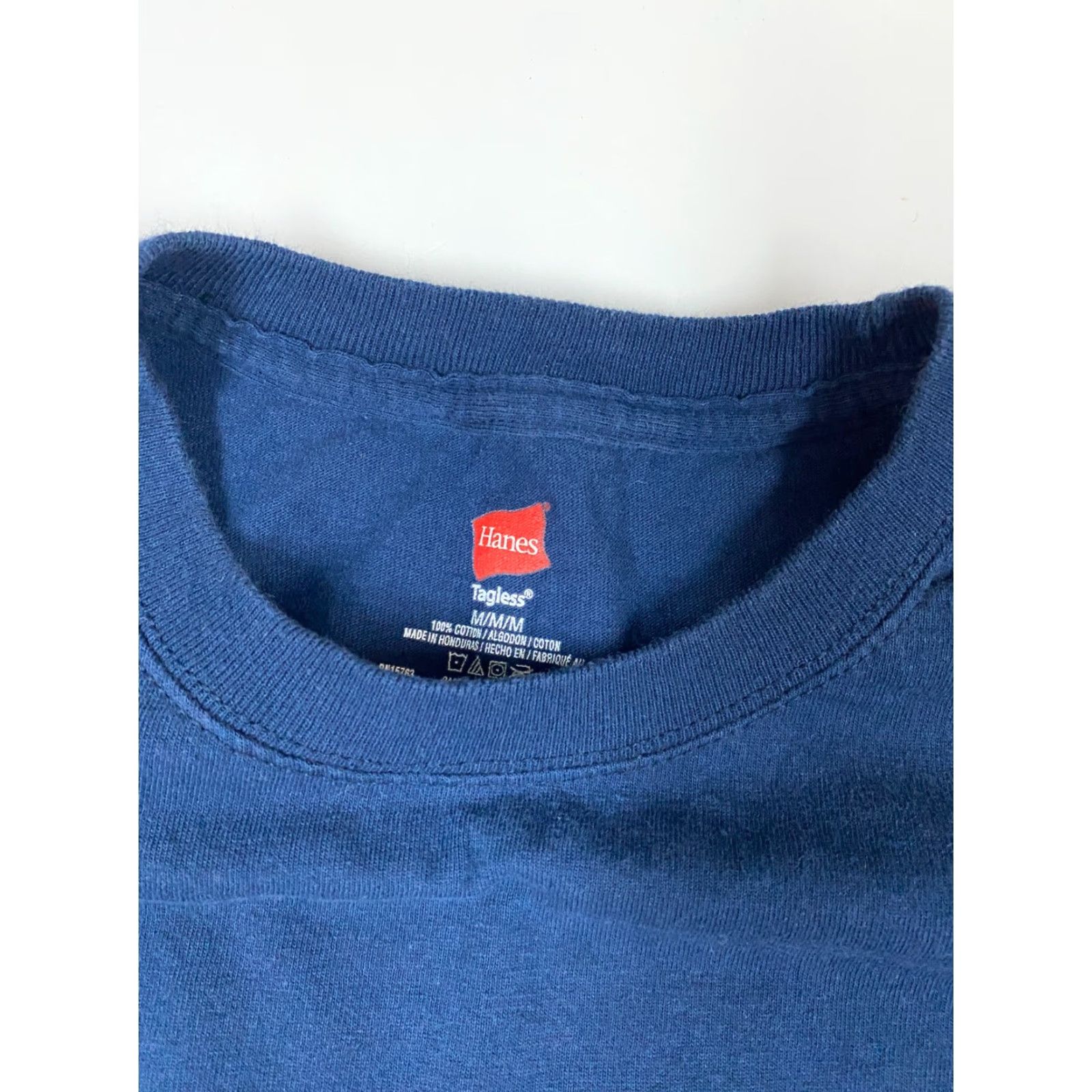 Hanes Hanes Shirt Mens M Blue Anchored Kemp Crew Neck Short Sleeve Logo Halloween Sports T-Shirt Regular All Seasons Size US M / EU 48-50 / 2 - 4 Thumbnail
