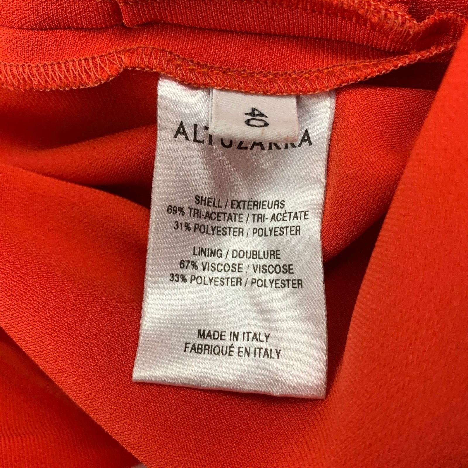 Altuzarra ALTUZARRA Size 4 Orange Triacetate Blend Dress Pants Size 27" / US 4 / IT 40 - 3 Thumbnail
