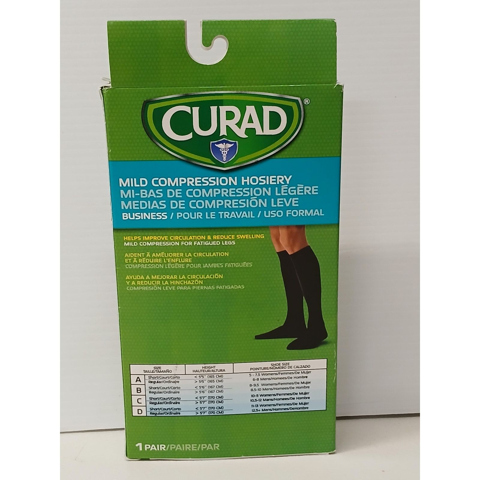 Other Curad (8-15 MMHG) Black Light Compression 1 Pair Socks Size ONE SIZE - 2 Thumbnail