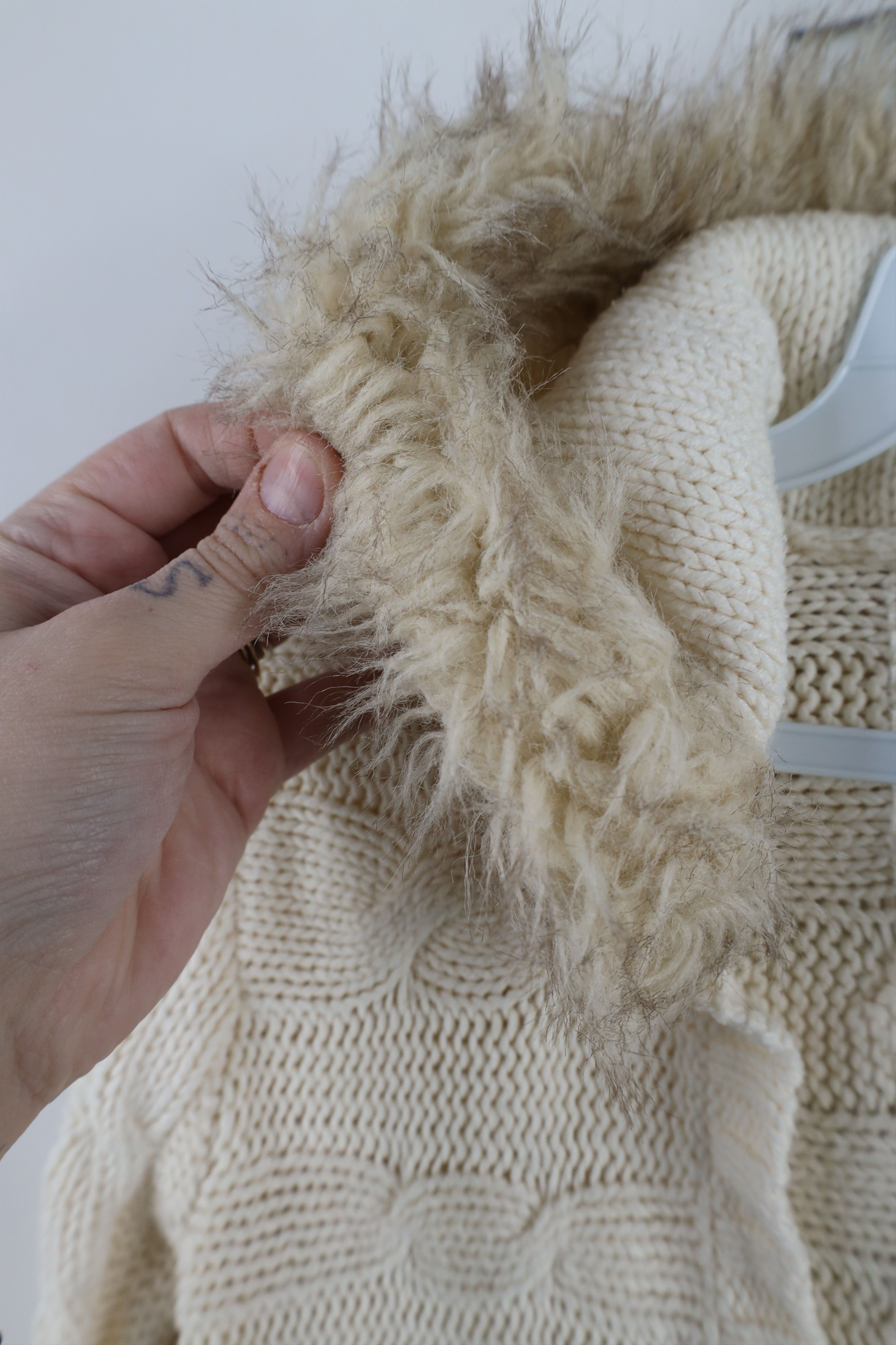 Old Navy × Vintage Vintage Y2K Babyoll Toggle Button Cable Knit Hoodie Sweater Size XL / US 12-14 / IT 48-50 - 6 Thumbnail