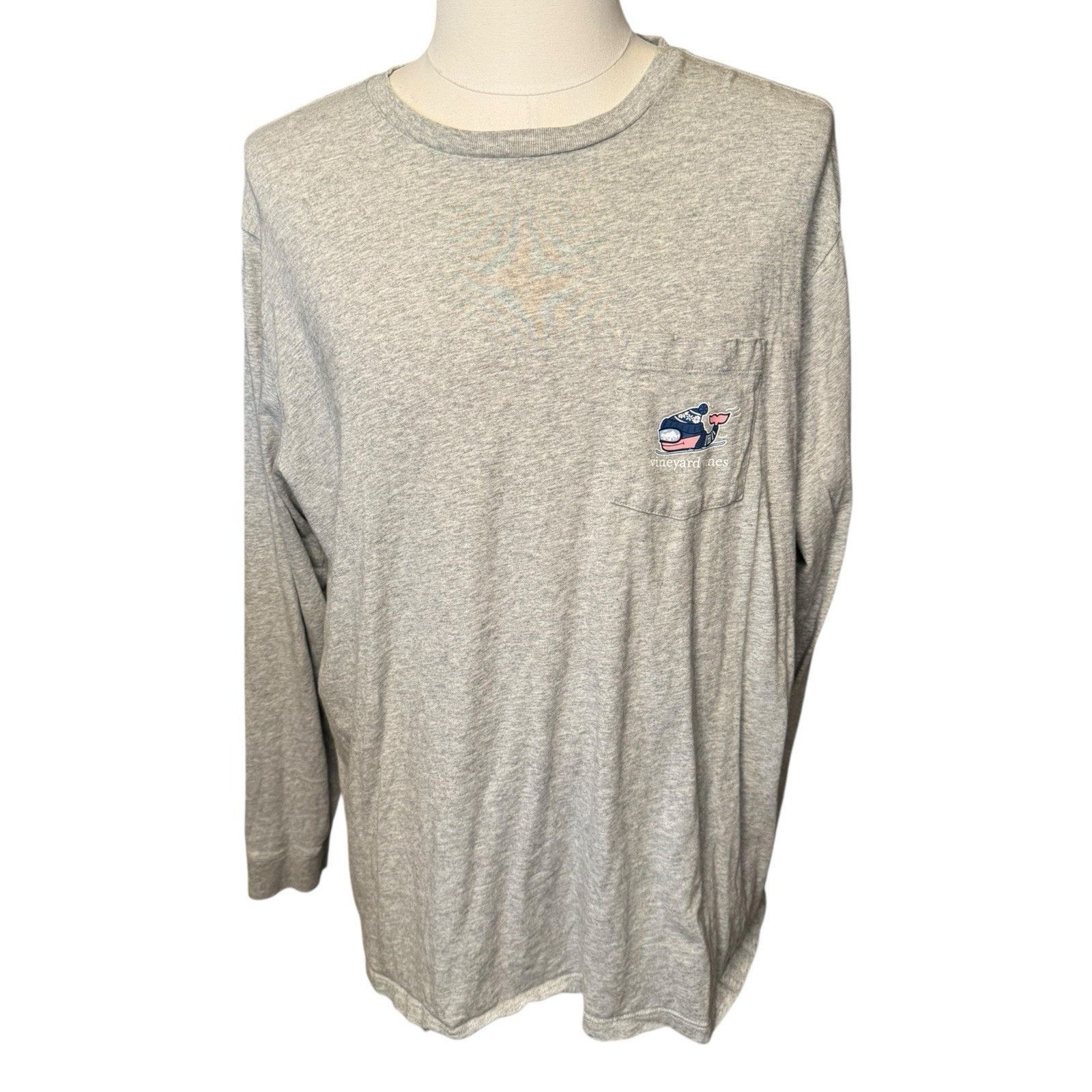 Vineyard Vines Vineyard Vines Skiing Whale Crew Neck Long Sleeve T Shirt Size US XL / EU 56 / 4 - 3 Thumbnail