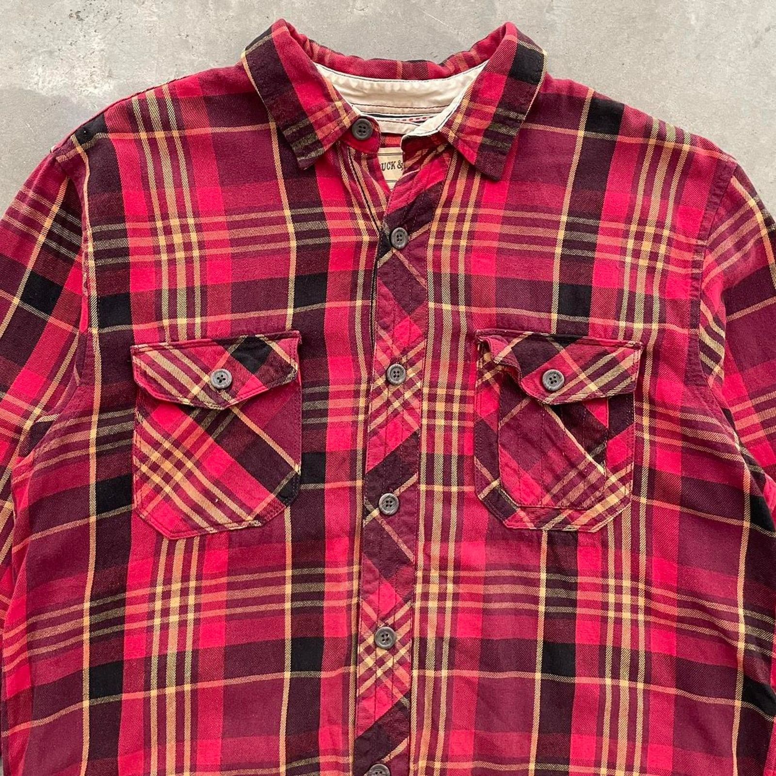 Vintage Vintage Red Plaid Flannel Shirt Size US L / EU 52-54 / 3 - 2 Thumbnail