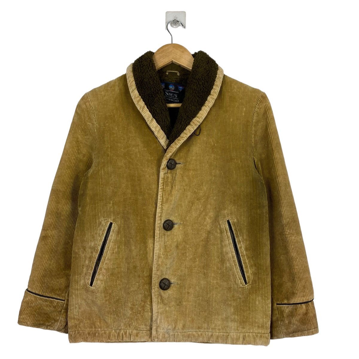 image of Vintage 70's Sears Corduroy Jacket in Brown, Men's (Size Medium)