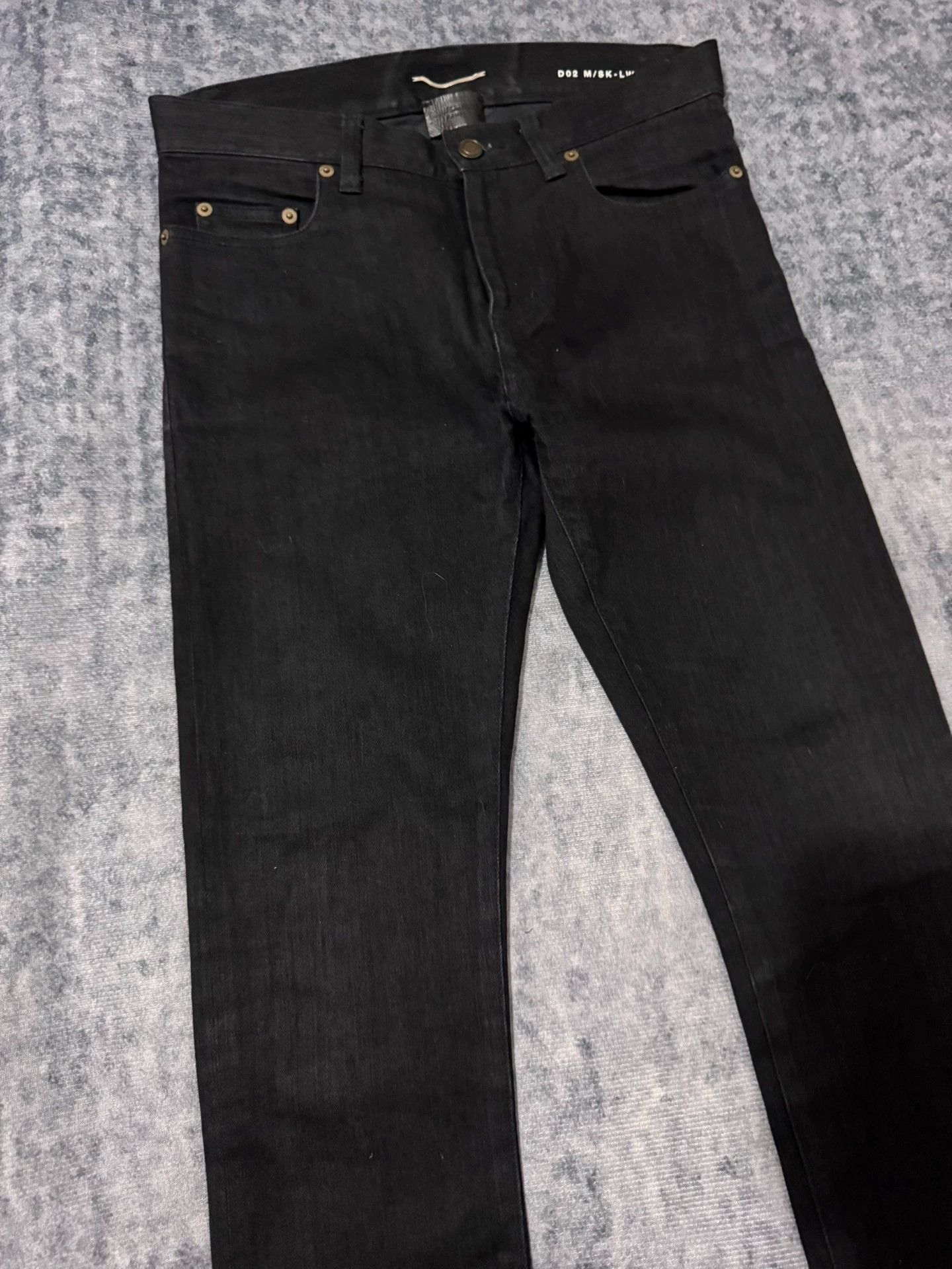 Saint Laurent Paris Saint Laurent SLP16FW Stretch Skinny Black Basic Jeans Size US 29 - 3 Thumbnail