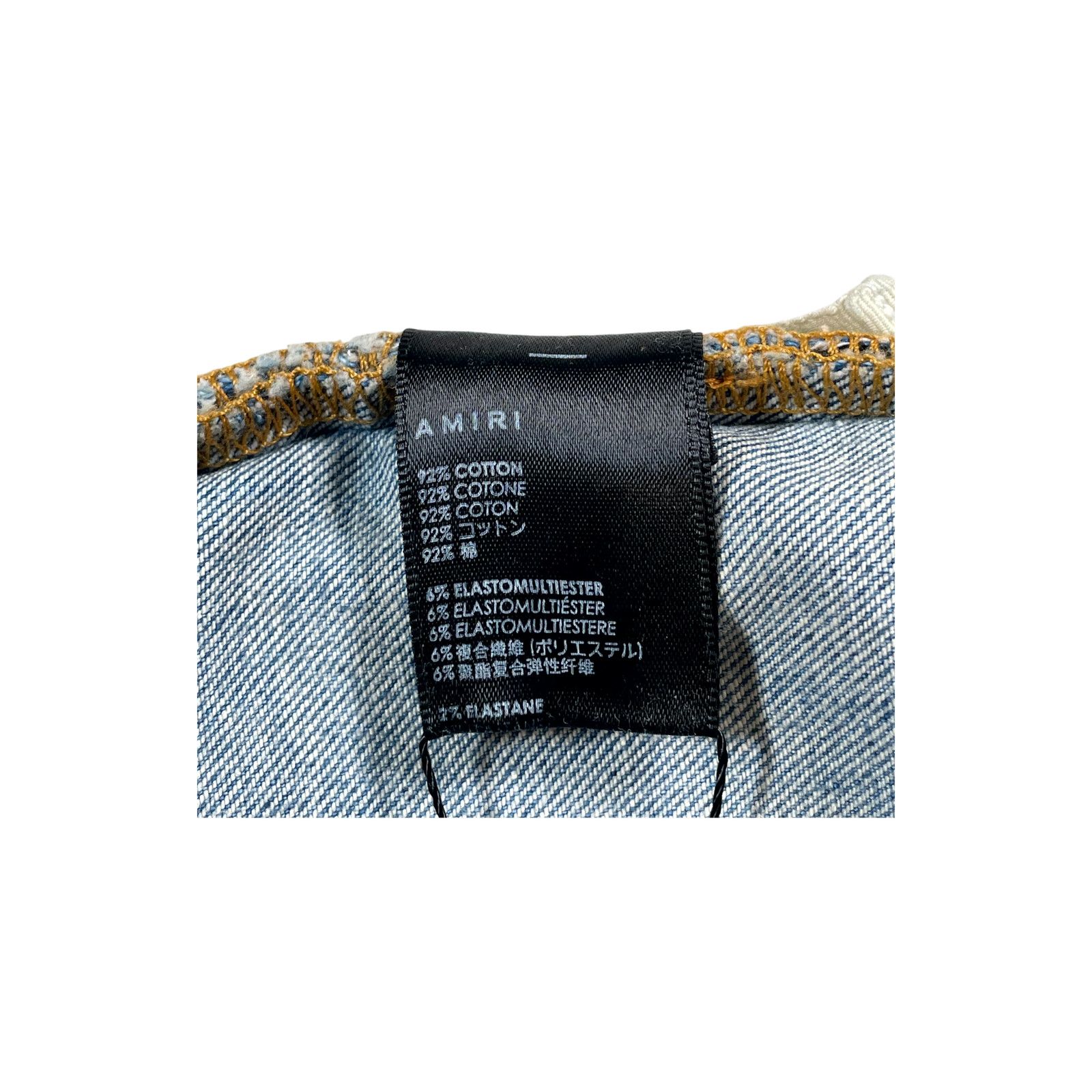 Amiri Amiri MX2 Plaid Patch Light Wash, Orange & Blue Jeans Size US 38 / EU 54 - 5 Thumbnail