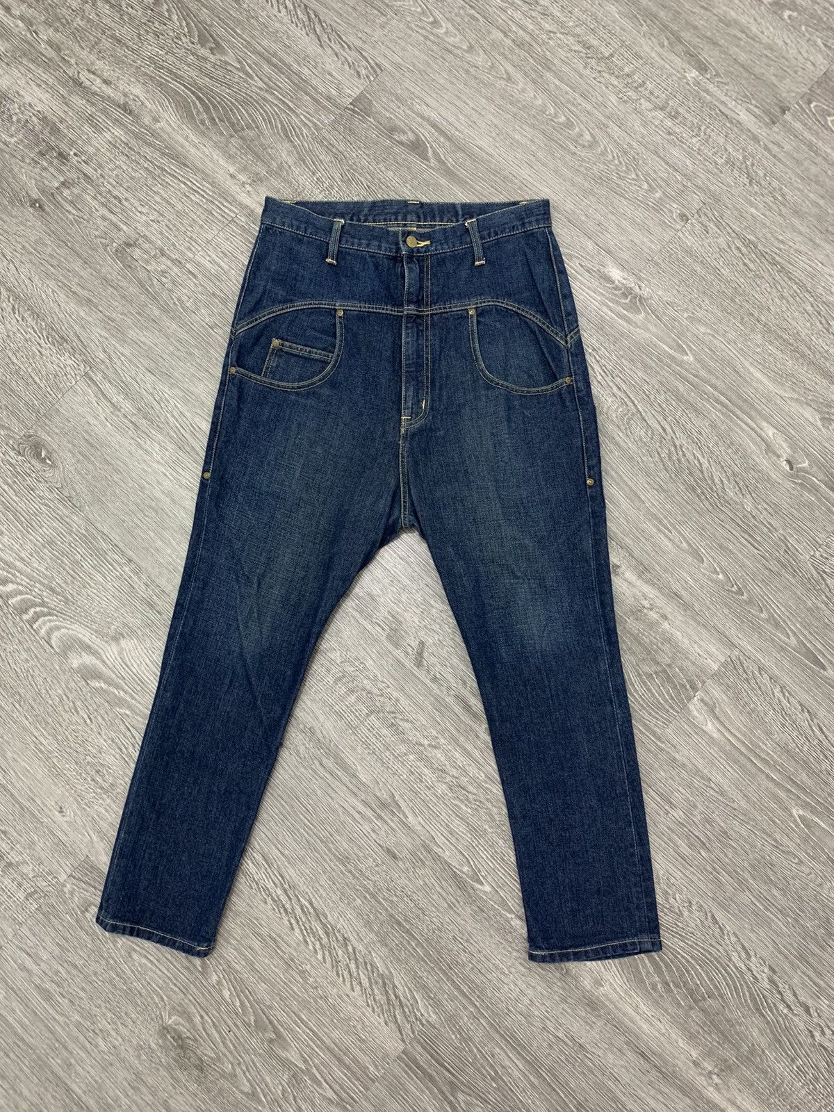 Issey Miyake Rare Japanese Brand Mercibeaucoup X Lee Denim Pants 2000s Size US 32 / EU 48 - 4 Thumbnail