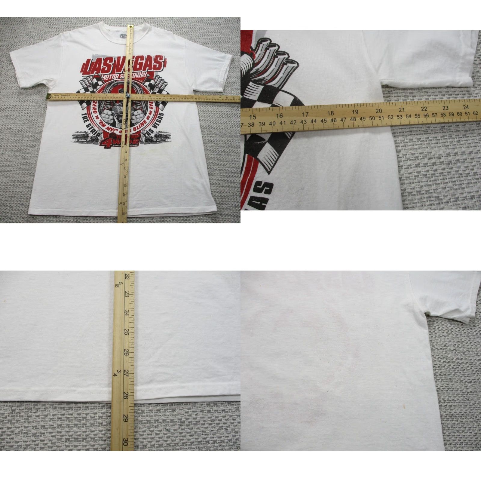 Etro Las Vegas Speedway T-Shirt Mens L White Retro Car Auto Graphic 90s Y2K Union Size US L / EU 52-54 / 3 - 8 Thumbnail