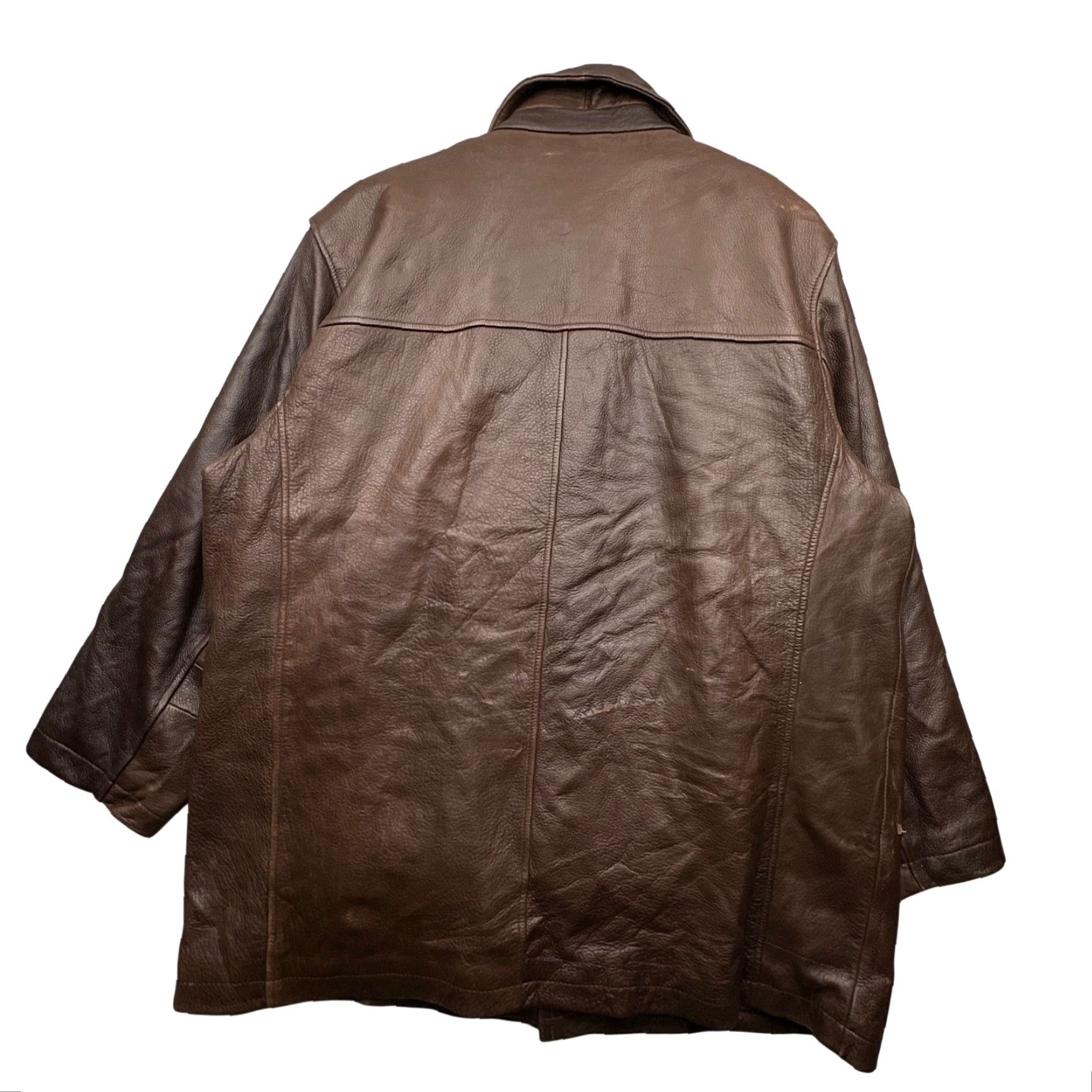 Vintage Wilsons Leather Thinsulate Coat Mens XL Brown Removable Liner Button Pockets Coat Overcoat Mens XL Brown Thinsulate Wilsons Leather Size US XL / EU 56 / 4 - 2 Thumbnail