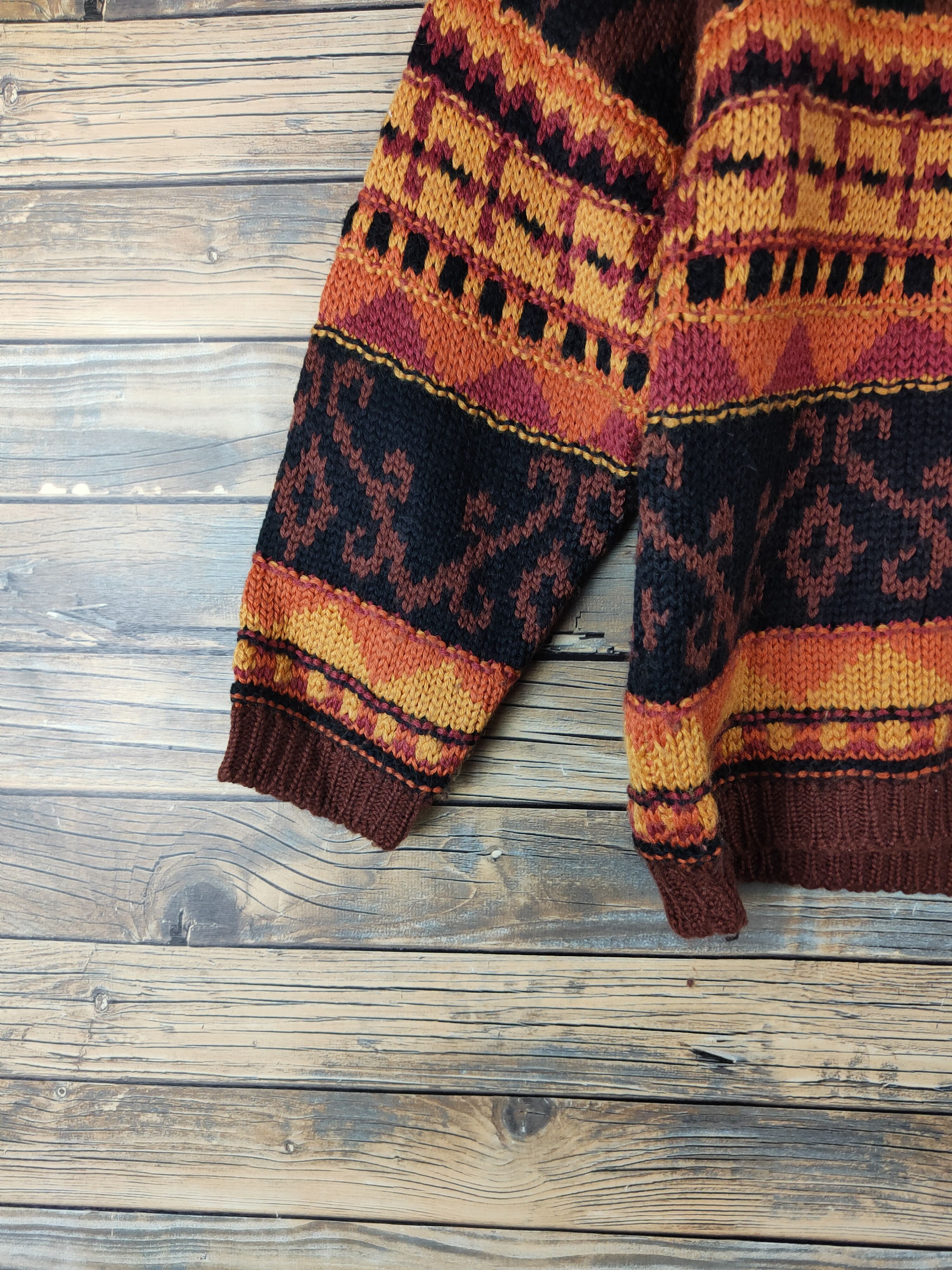 Japanese Brand Together! Brown Orange Knitwear Sweaters #W1540 Size US M / EU 48-50 / 2 - 4 Thumbnail