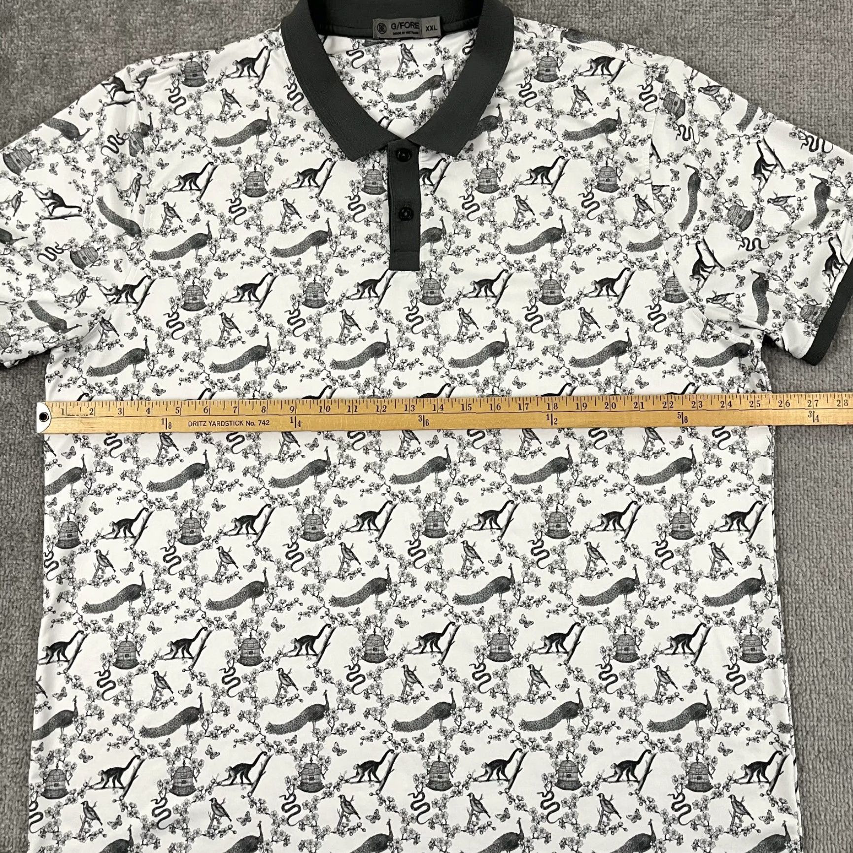 G/FORE G/FORE G4 Polo Shirt Mens 2XL White Snake Golf Performance Stretch Shirt Mens Regular Size 2XL White Snake Golf Size US XXL / EU 58 / 5 - 5 Thumbnail