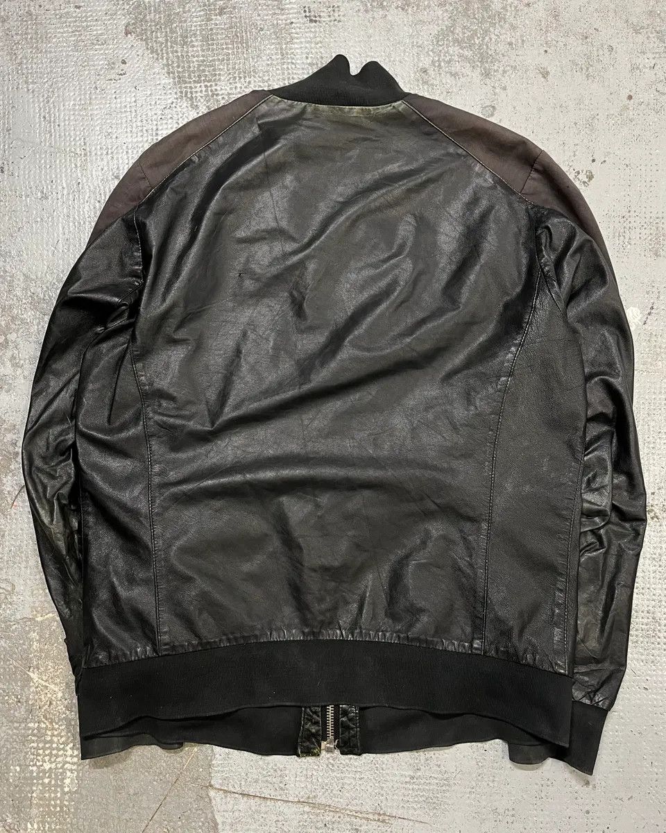 Dirk Bikkembergs 2010s Dirk Bikkembergs Black Faded Leather Jacket Size US L / EU 52-54 / 3 - 8 Thumbnail