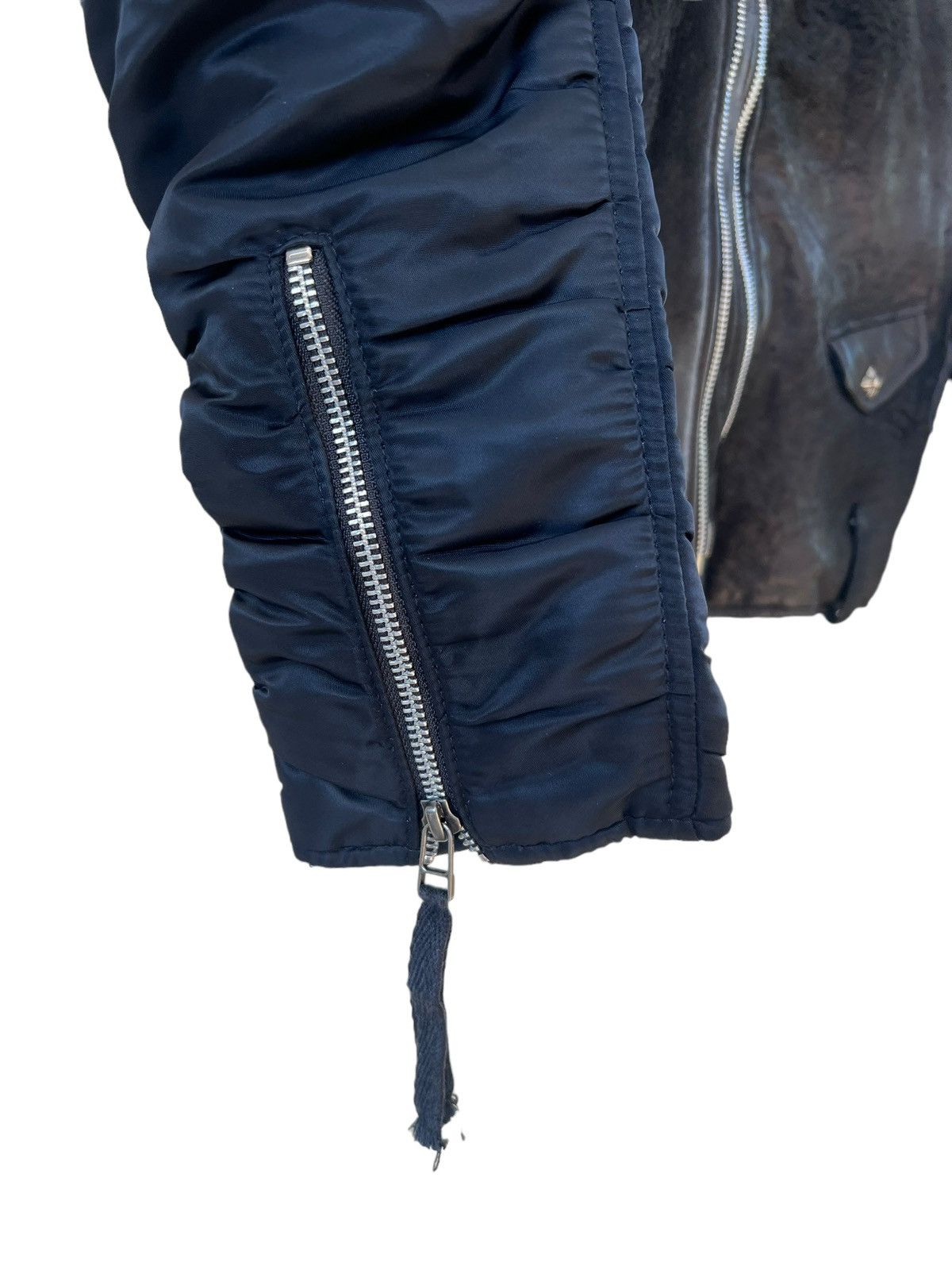 14th Addiction 14th Addiction Distress Sheep skin Hybrid Leather Jacket Size US M / EU 48-50 / 2 - 10 Thumbnail
