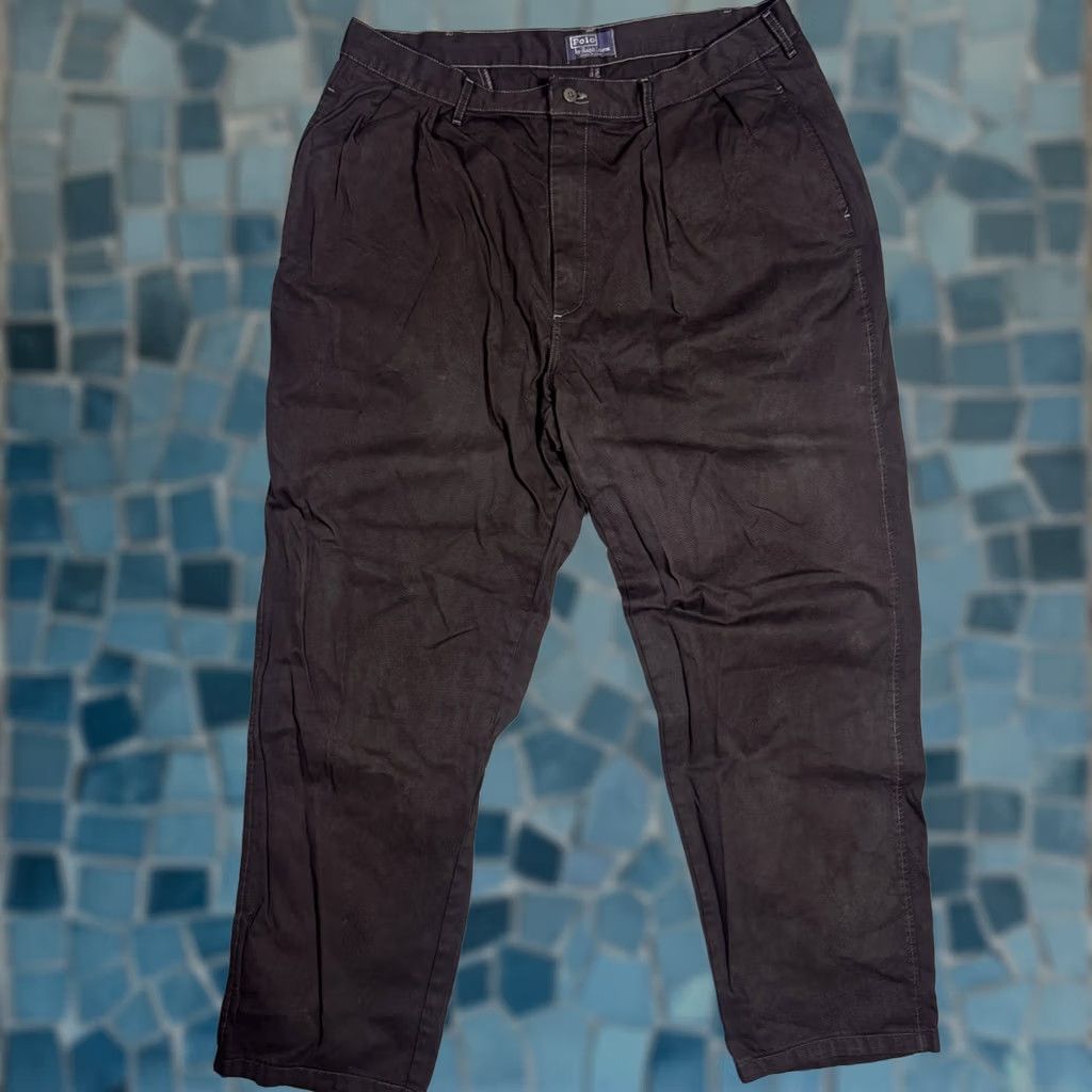 Polo Ralph Lauren Polo Ralph Lauren Andrew Pant Men 38x32 USA Made Trouser Chino Vintage Dry Goods Pants Regular Black 80s 90s City Preppy USA Mens Size US M / EU 48-50 / 2 - 1 Thumbnail