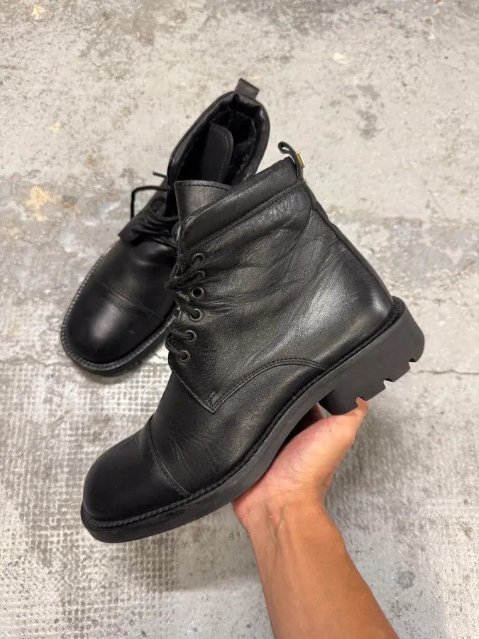 Versace Versace Black Leather High Boots Size US 9 / EU 42 - 2 Thumbnail
