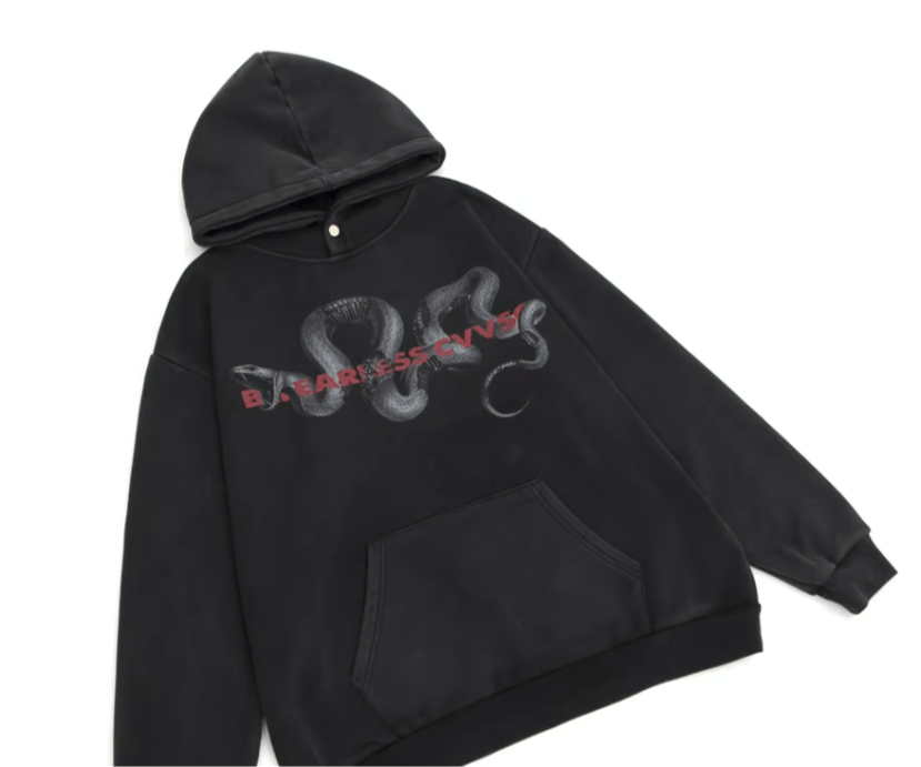 Japanese Brand 28 Vintage Hoodie Snake Graphic Printed Size US L / EU 52-54 / 3 - 3 Thumbnail