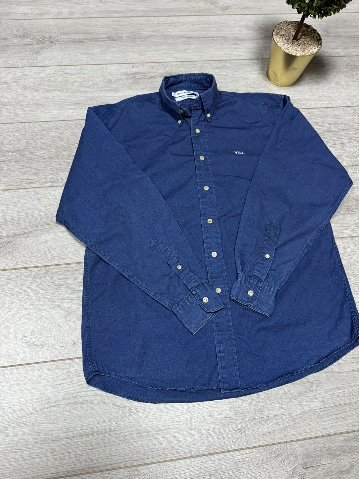 Yves Saint Laurent Saint Laurent jeans overshot vintage shirt buttons Size US M / EU 48-50 / 2 - 9 Thumbnail