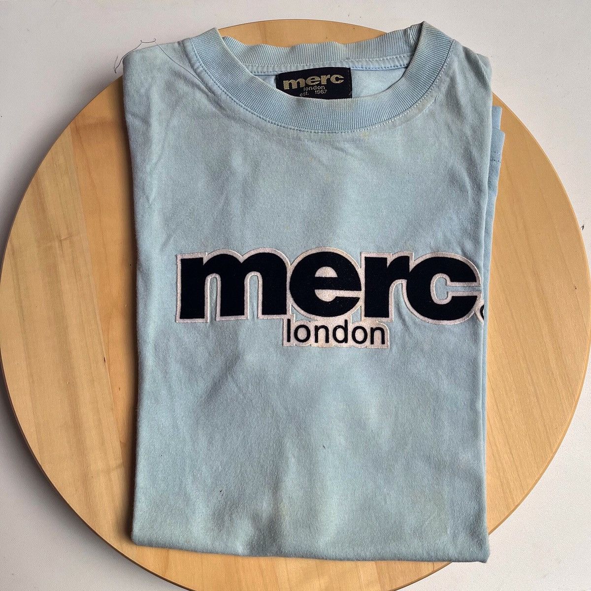 Merc × Other UK Vintage 90s Merc London Tee tshirt light blue mods fit cott Size US M / EU 48-50 / 2 - 1 Thumbnail