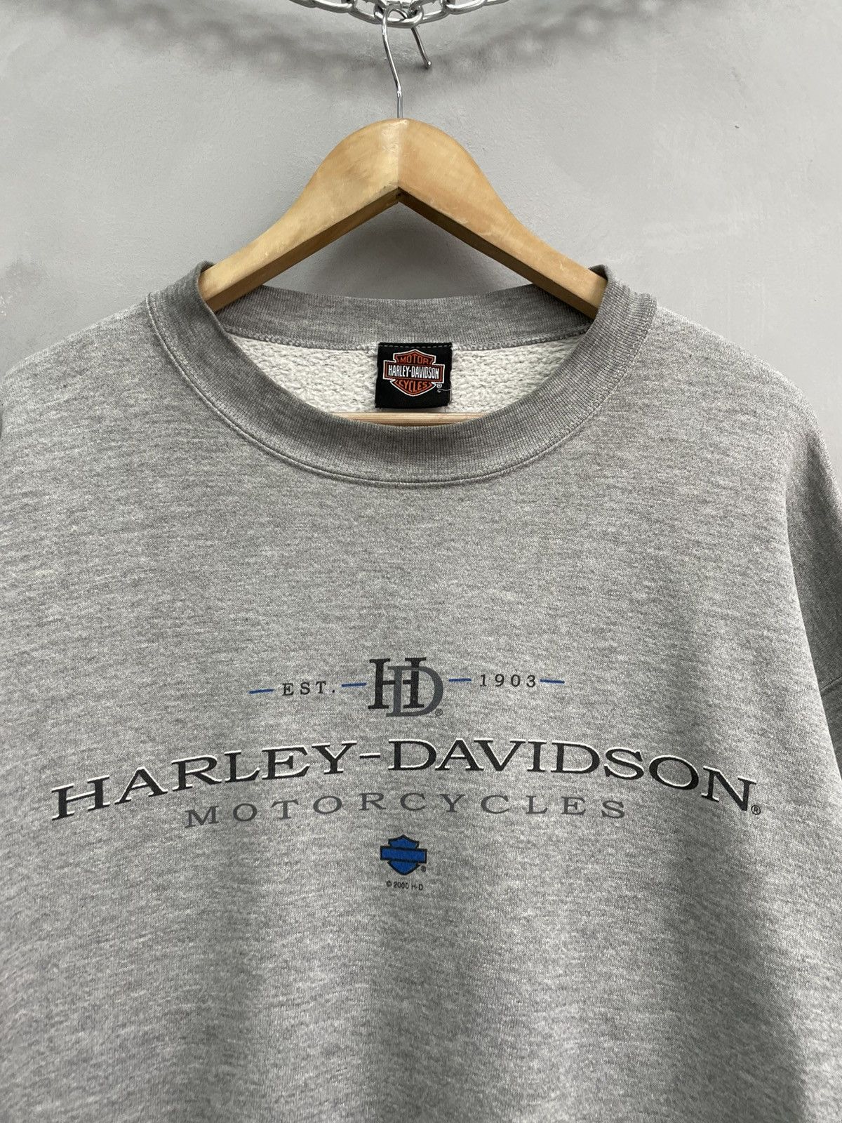 Harley Davidson Retro flames Harley Davidson boxy fit sweatshirt y2k Size US L / EU 52-54 / 3 - 2 Thumbnail