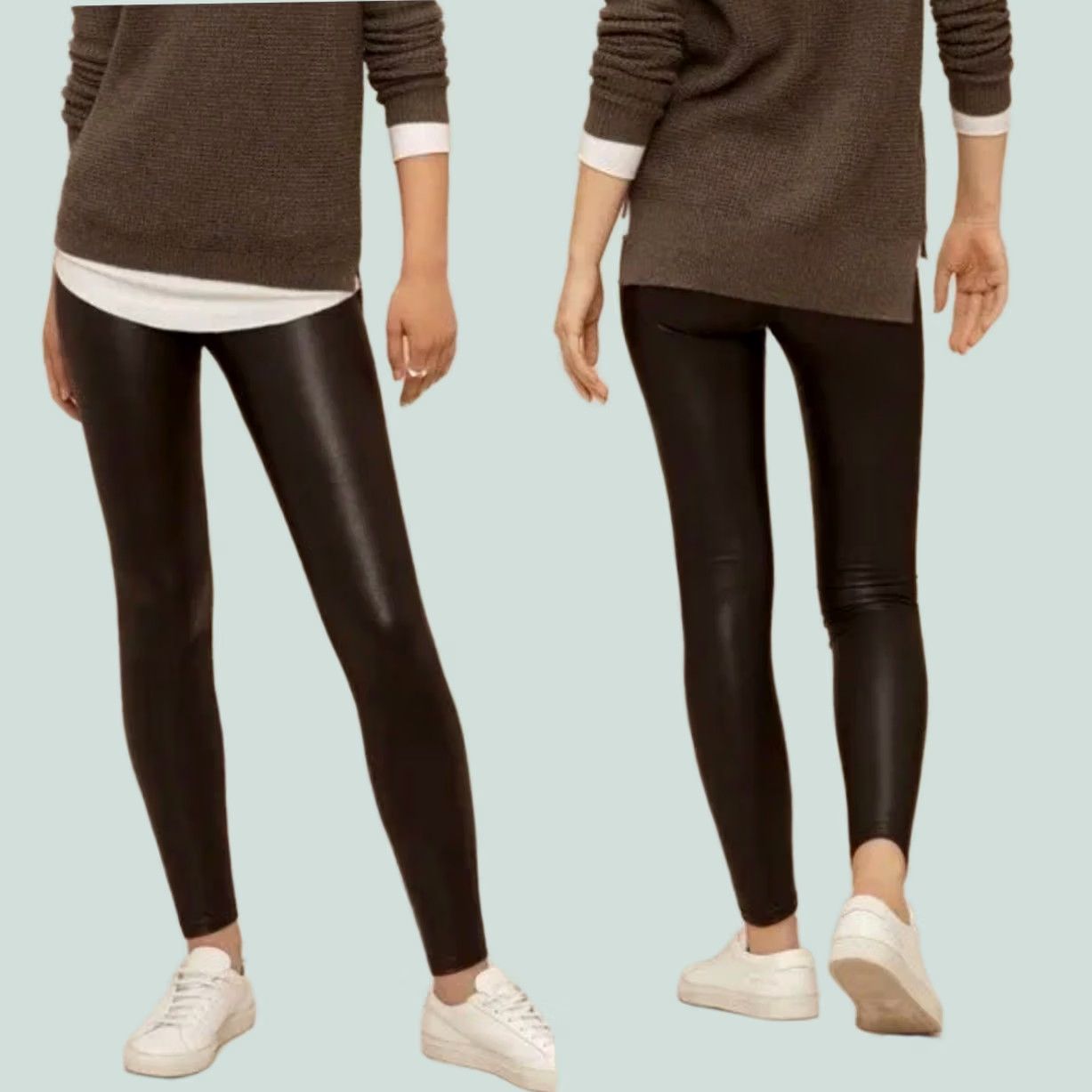 Aritzia VINTAGE Wilfred Leggings High Rise Black Daria Faux Leather Women’s S Size 28" / US 6 / IT 42 - 1 Thumbnail