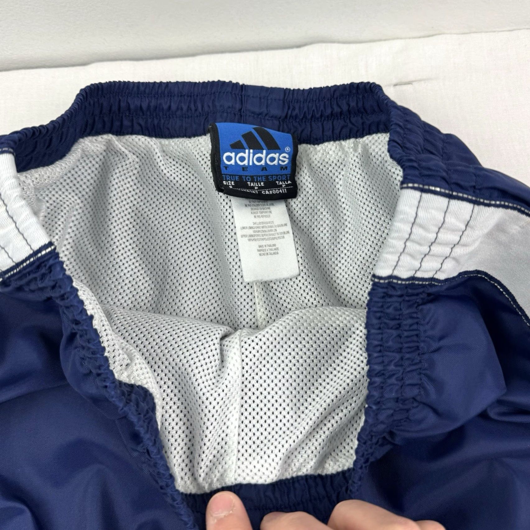 Adidas VINTAGE Adidas Track Pants Adult Small Blue Sports Y2K Hipster with Pockets Mens Size US 29 - 7 Thumbnail