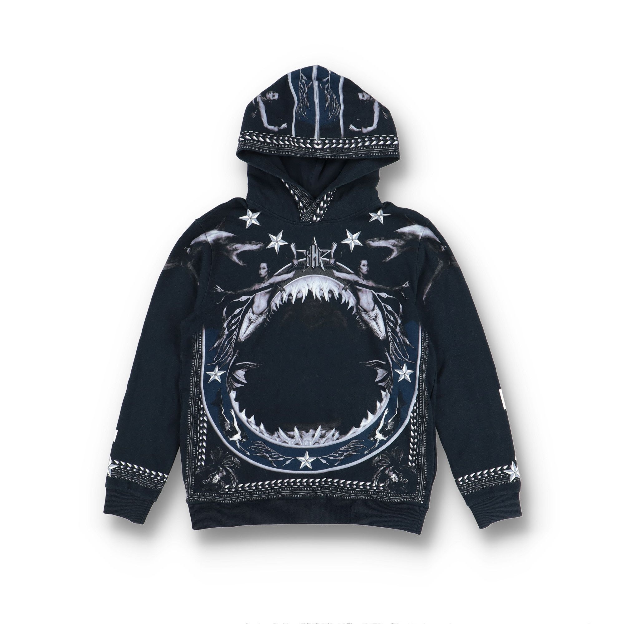Givenchy Blue Shark Mermaid Print Hoodie Size US M / EU 48-50 / 2 - 1 Thumbnail
