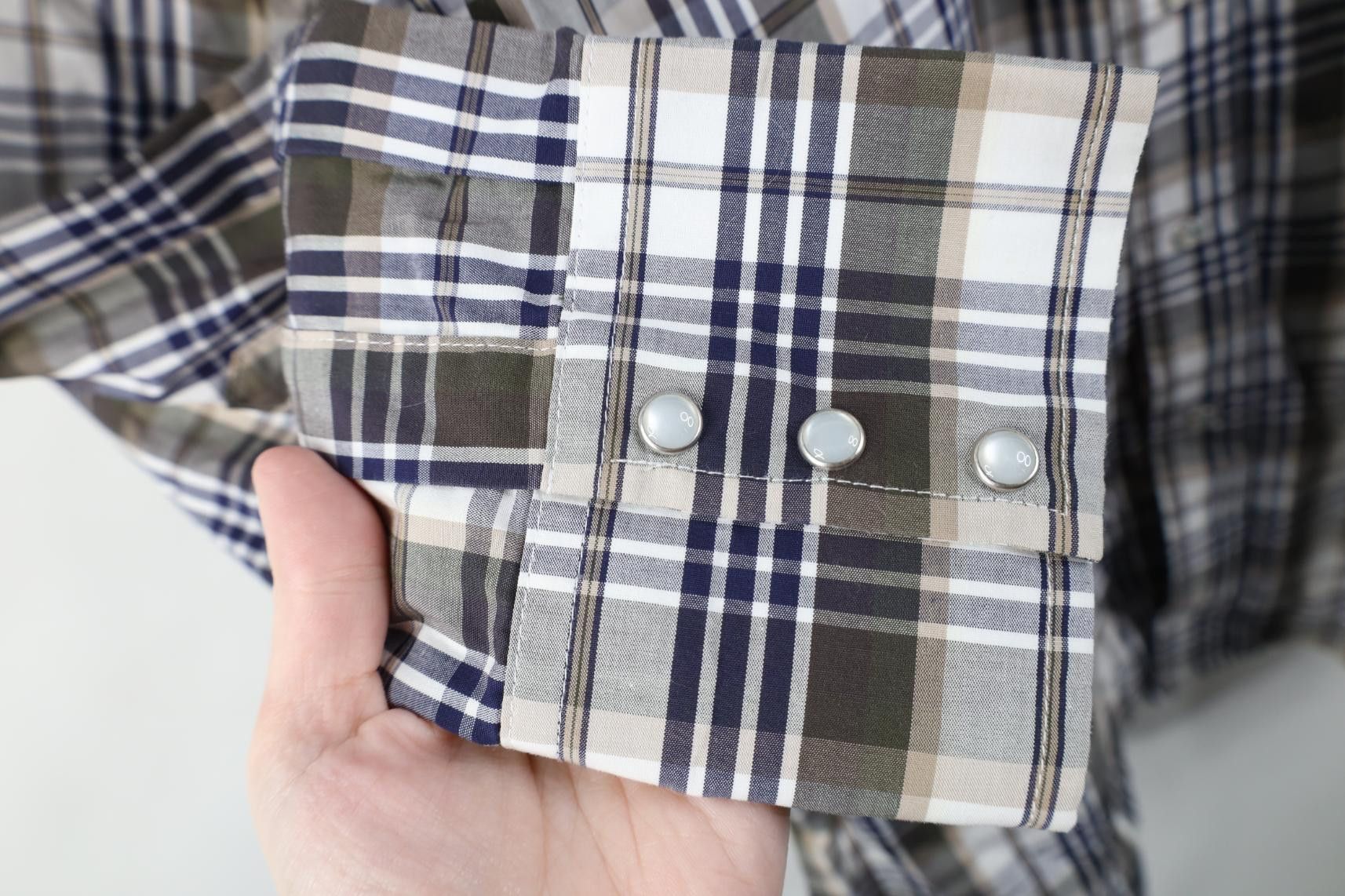 Wrangler Vintage 90s Wrangler Cowboy Pearl Snap Button Shirt Plaid Size US XL / EU 56 / 4 - 8 Thumbnail