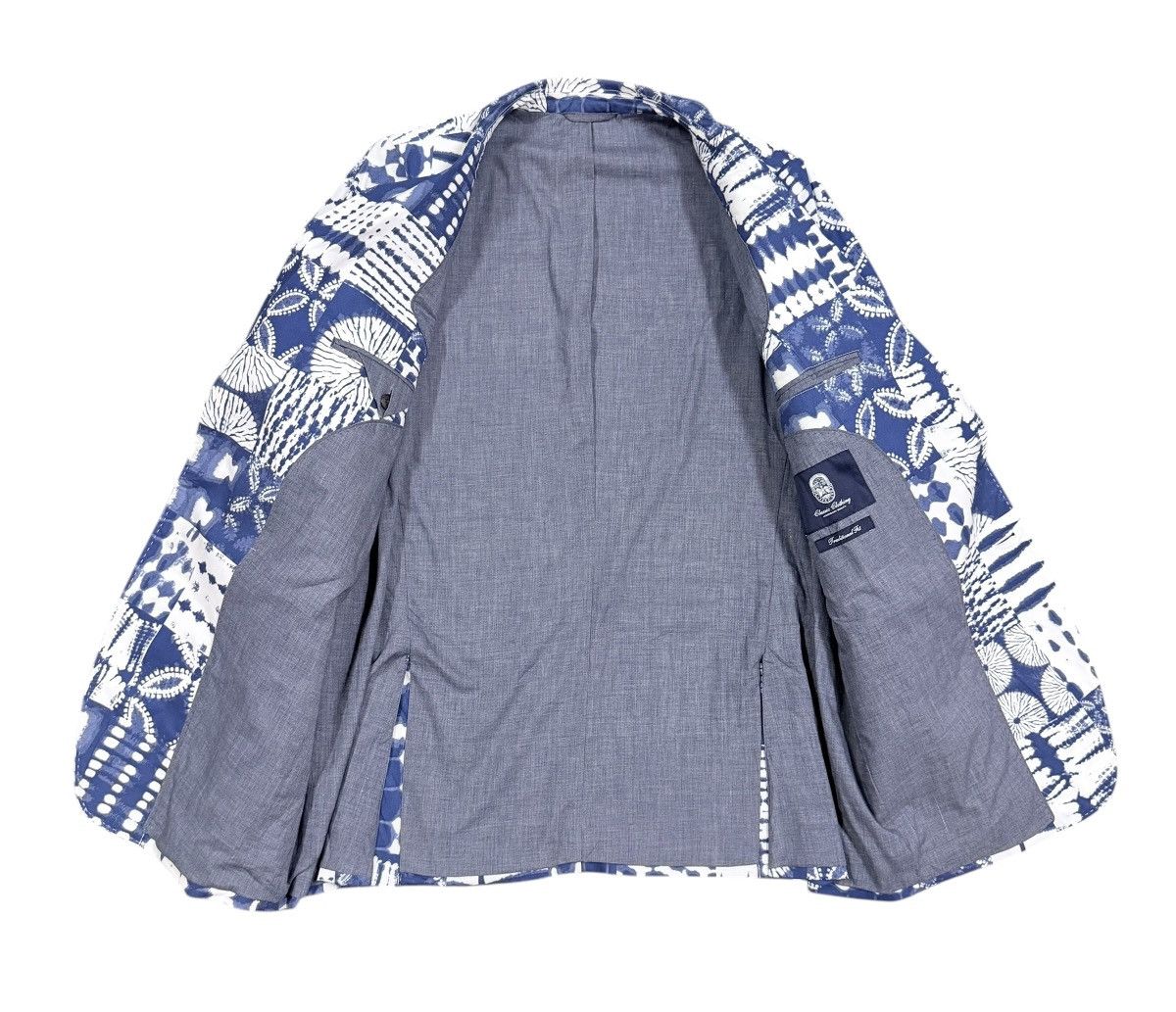 Lands' End Vtg💥Land’s End Shibori Tie Dye Classic Fit Blazer Jacket Size 44R - 3 Thumbnail