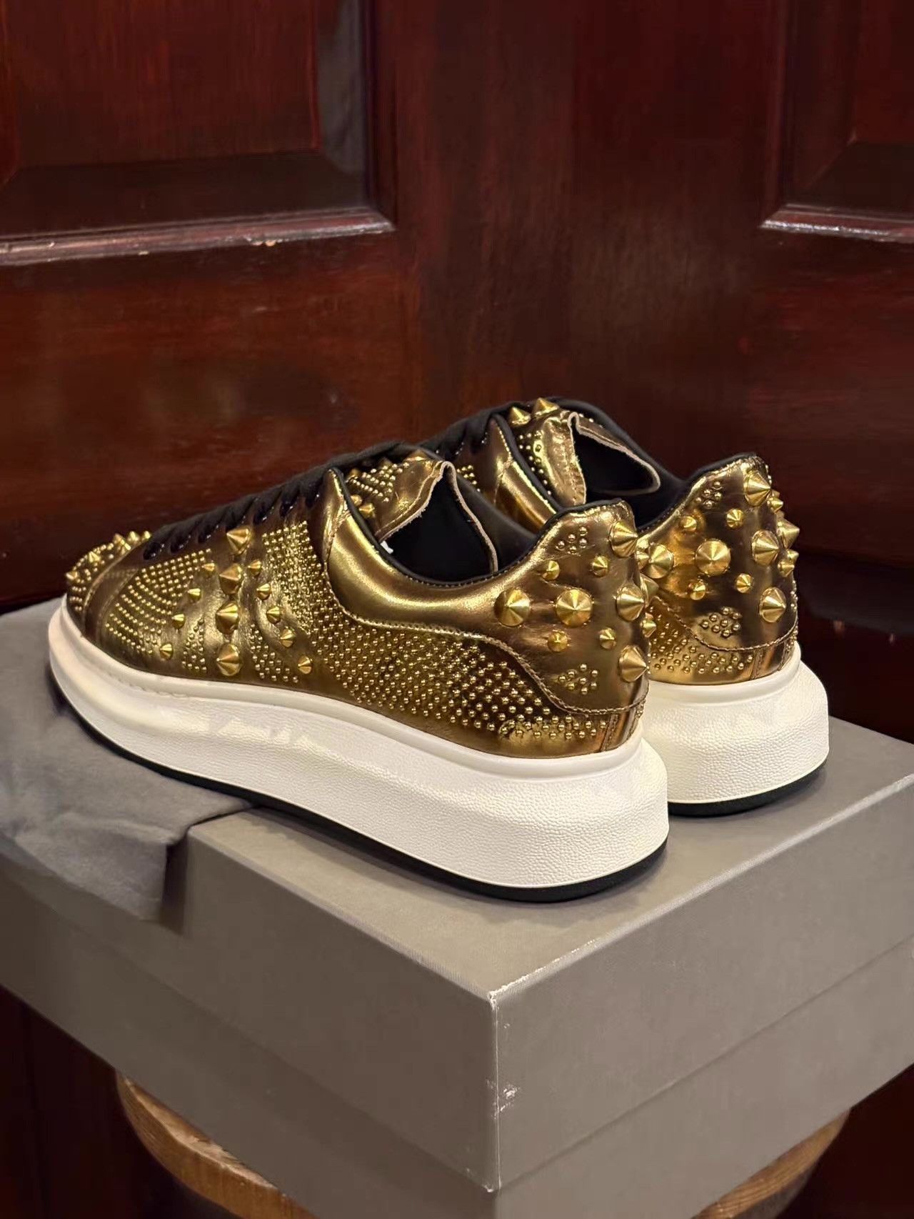 Alexander McQueen Alexander McQueen 16FW Studded Platform Sneakers Ｑ25 Size US 7 / EU 40 - 5 Thumbnail