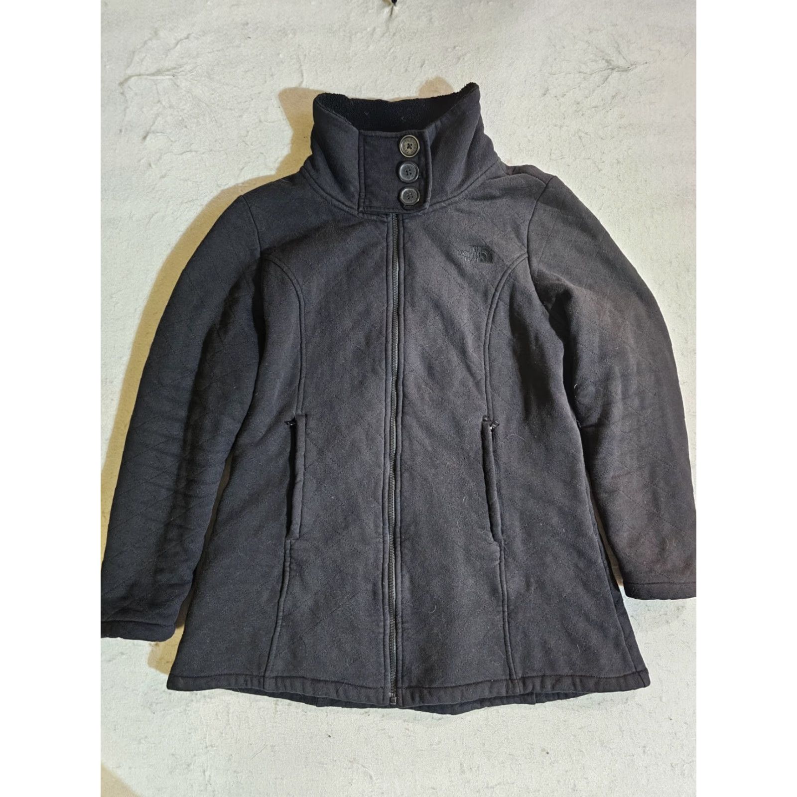 The North Face The North Face Jacket Women XL Black Quilted Fleece Lined Full Zip Argyle/Diamond Outdoor Fall Winter Size XL / US 12-14 / IT 48-50 - 2 Thumbnail