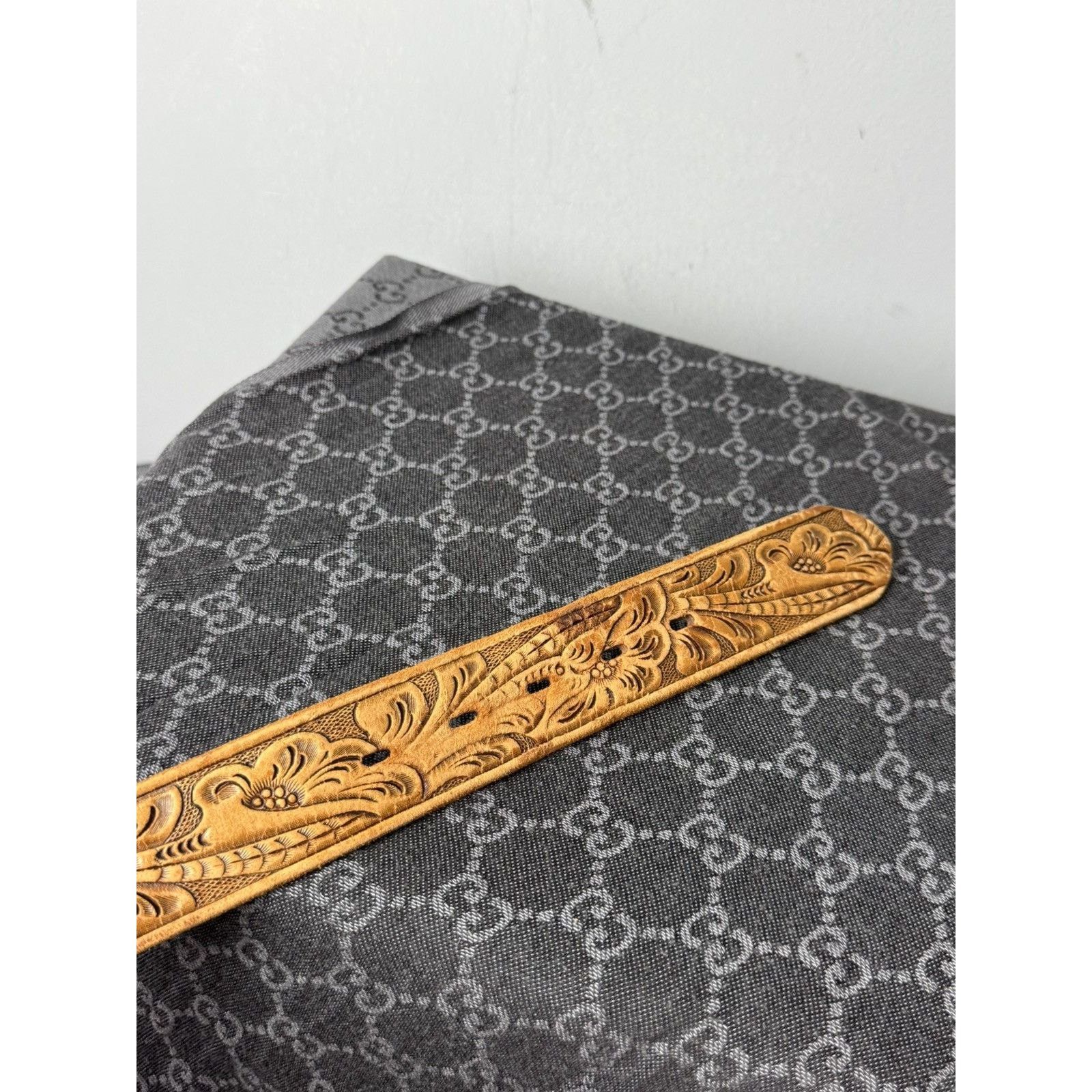 Genuine Leather Rare! Vintage Leather Belt Western Cowboy Style Texas Sendra Size ONE SIZE - 4 Thumbnail