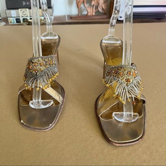 Rene Caovilla Rene Coavilla Slide Beaded Sandal Shoes Heels Size US 9 / IT 39 - 1 Thumbnail