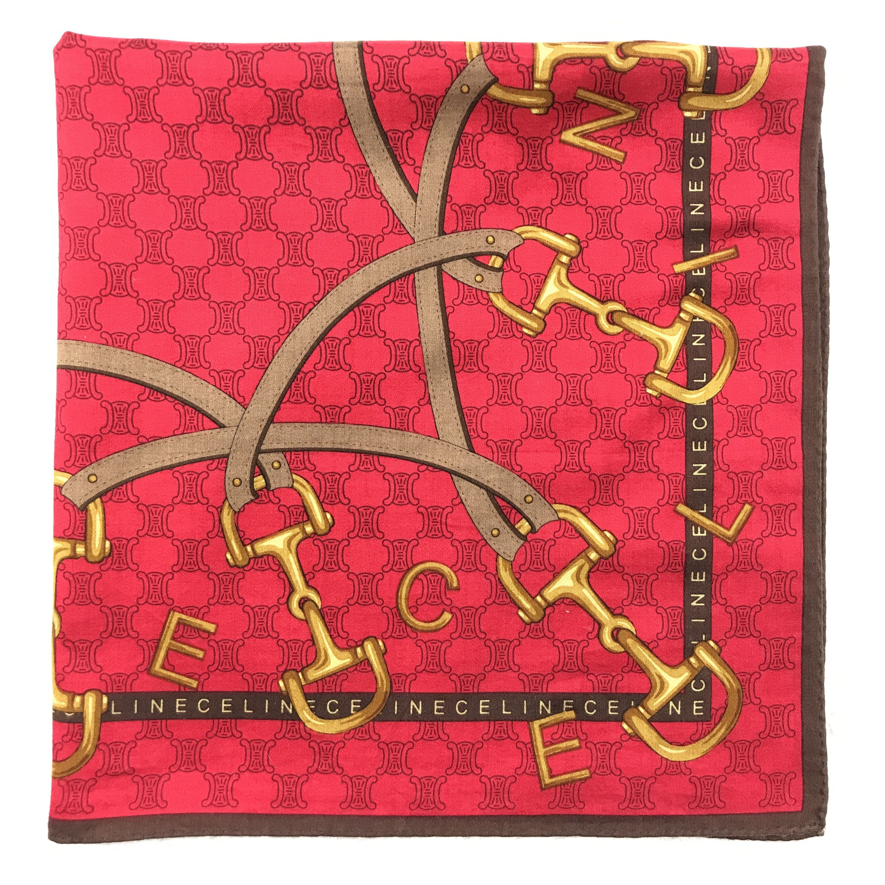 Celine × Vintage Vintage Celine Monogram Bandana Neckerchief Handkerchief Size ONE SIZE - 2 Thumbnail