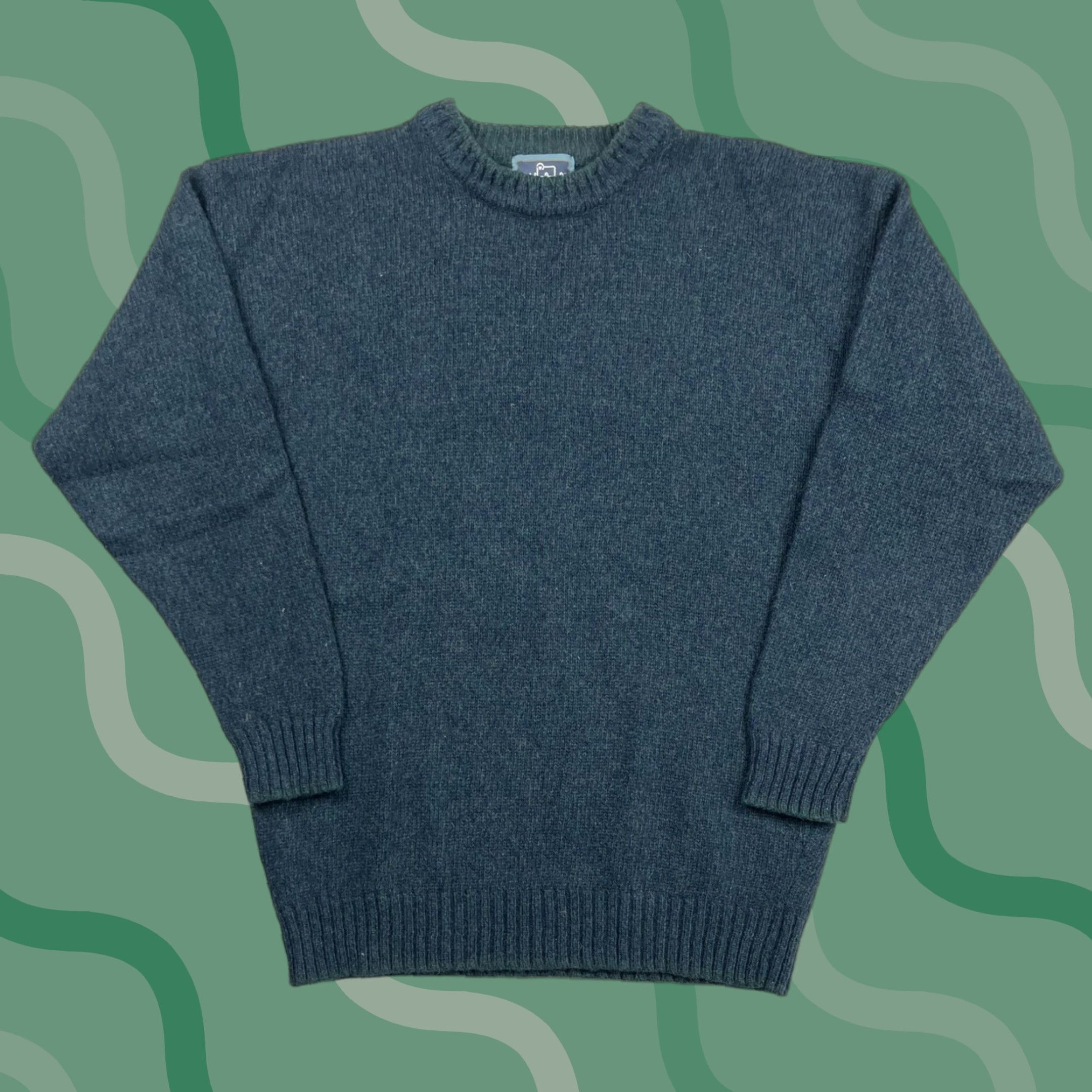 Vintage VINTAGE Woolrich Mens Sweater Knit Crewneck Wool Green Blue L Knit Crew Neck Sweater Fishing Hiking Men Size US L / EU 52-54 / 3 - 1 Thumbnail
