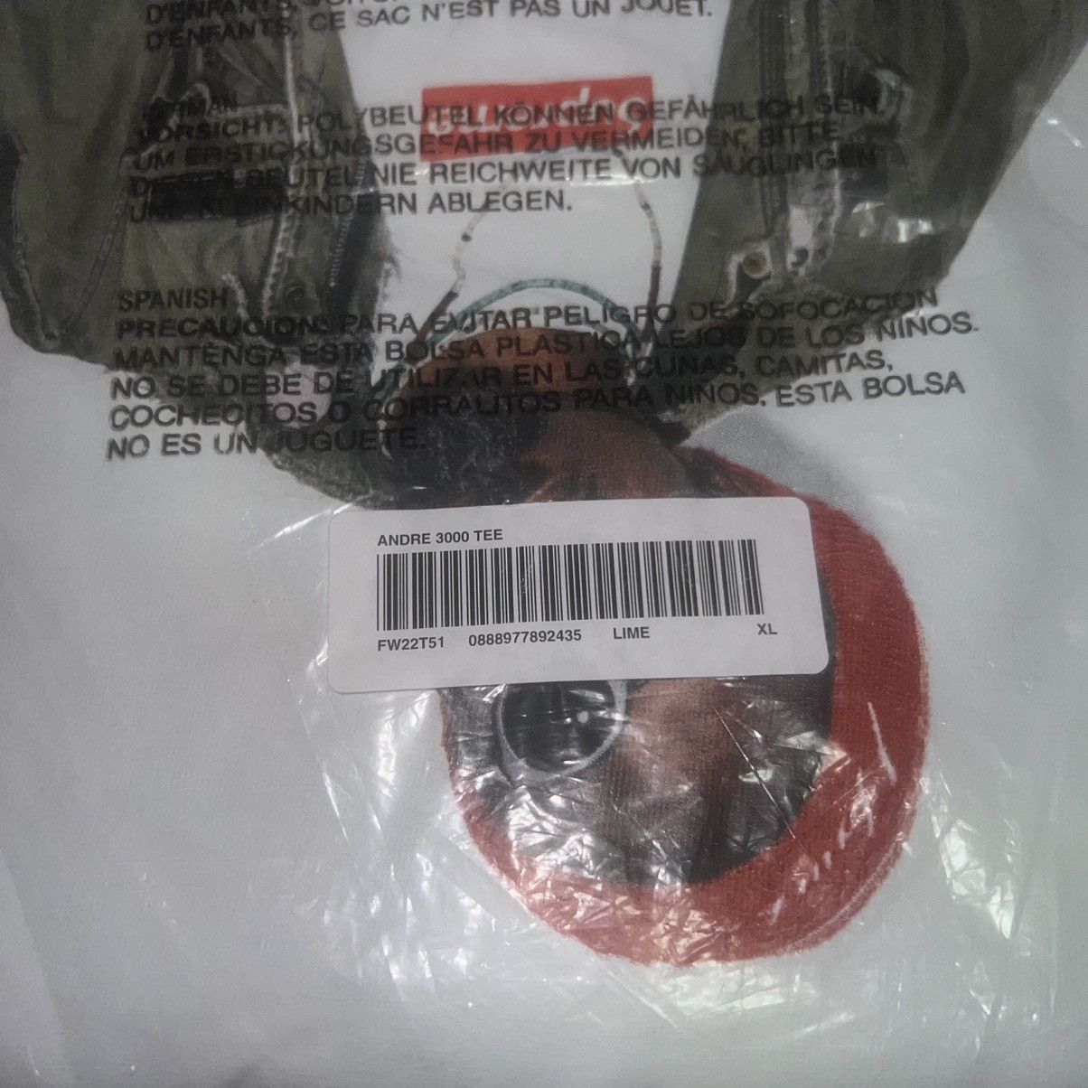 Supreme Supreme Andre 3000 Tee Lime Size: Extra Large Size US XL / EU 56 / 4 - 5 Thumbnail