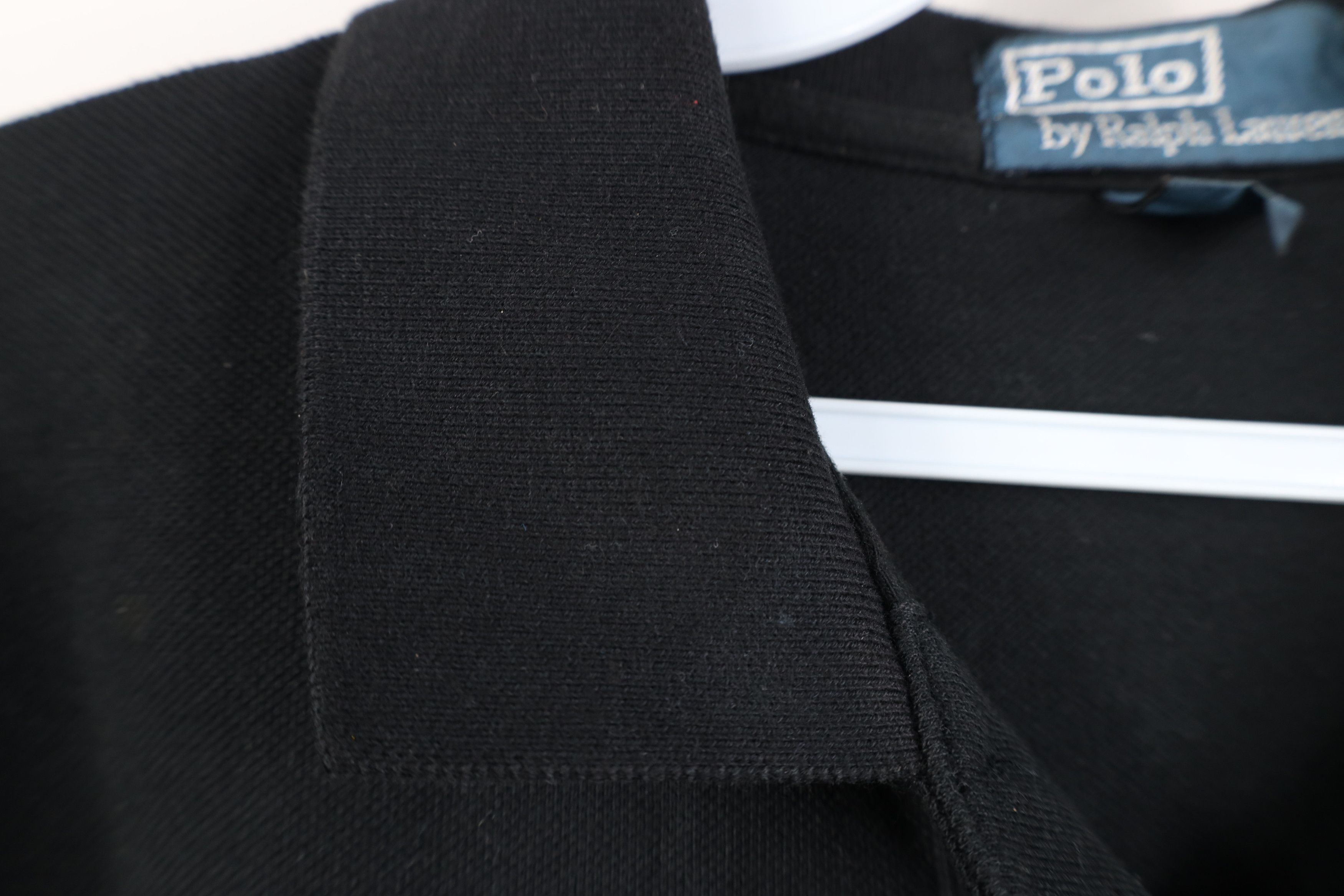 Ralph Lauren Vintage 90s Ralph Lauren Cotton Knit Golf Polo Shirt Black Size US L / EU 52-54 / 3 - 8 Thumbnail