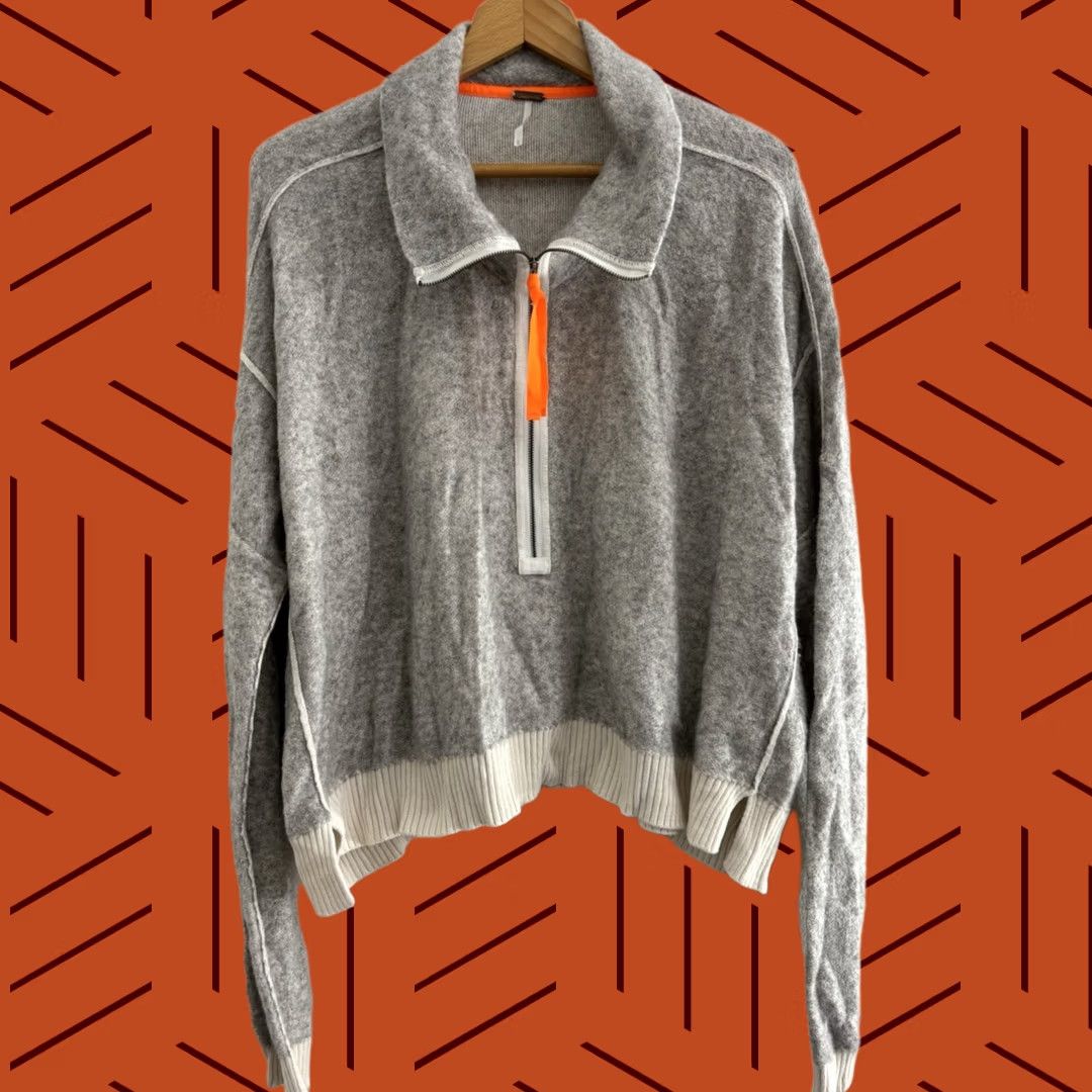 Free People Free People Knit Half Zip Sweater Solid Long Sleeve Alpaca Blend Women Size M Size M / US 6-8 / IT 42-44 - 1 Thumbnail